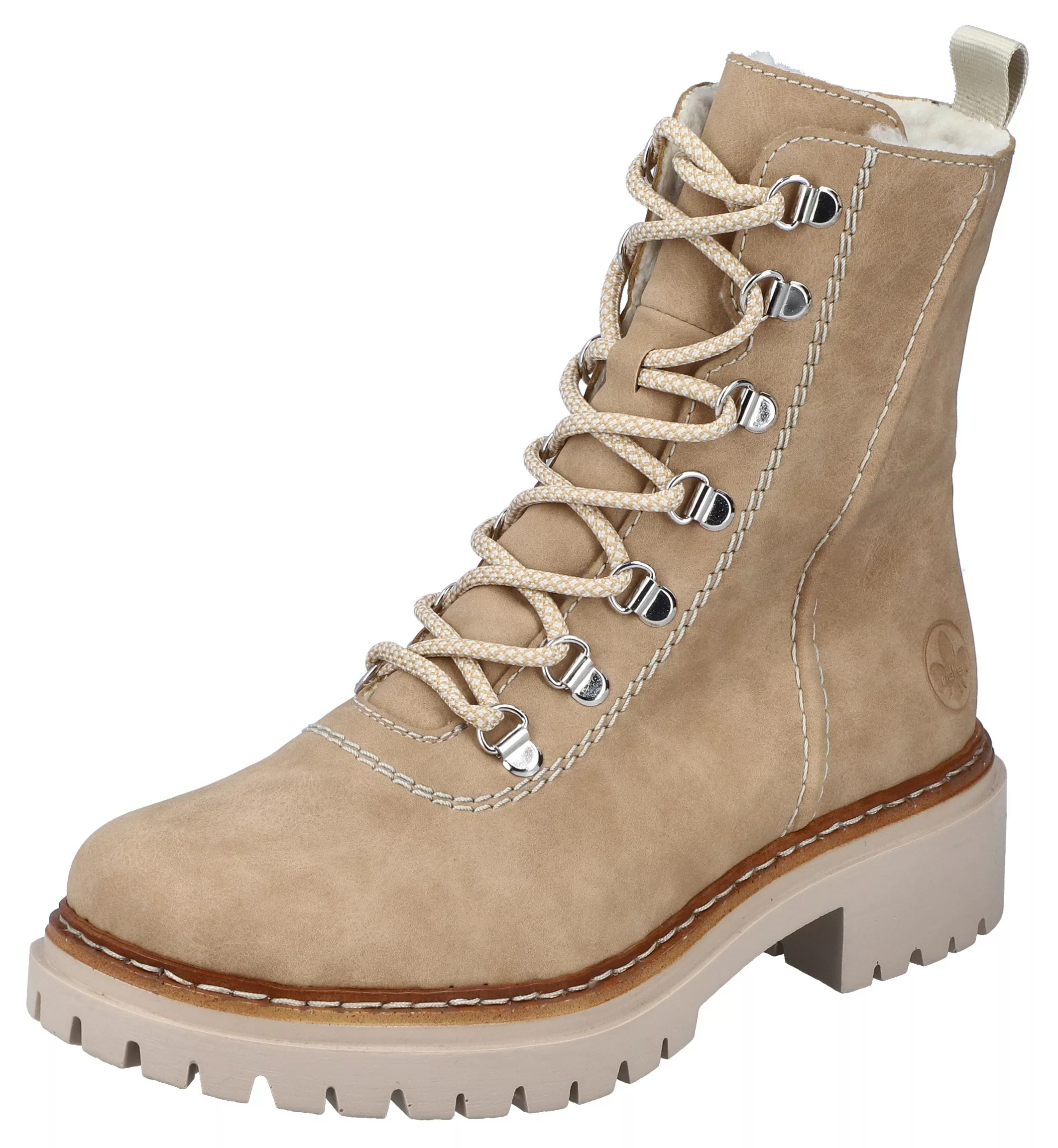 Rieker Schnür Boots Damen beige günstig online kaufen