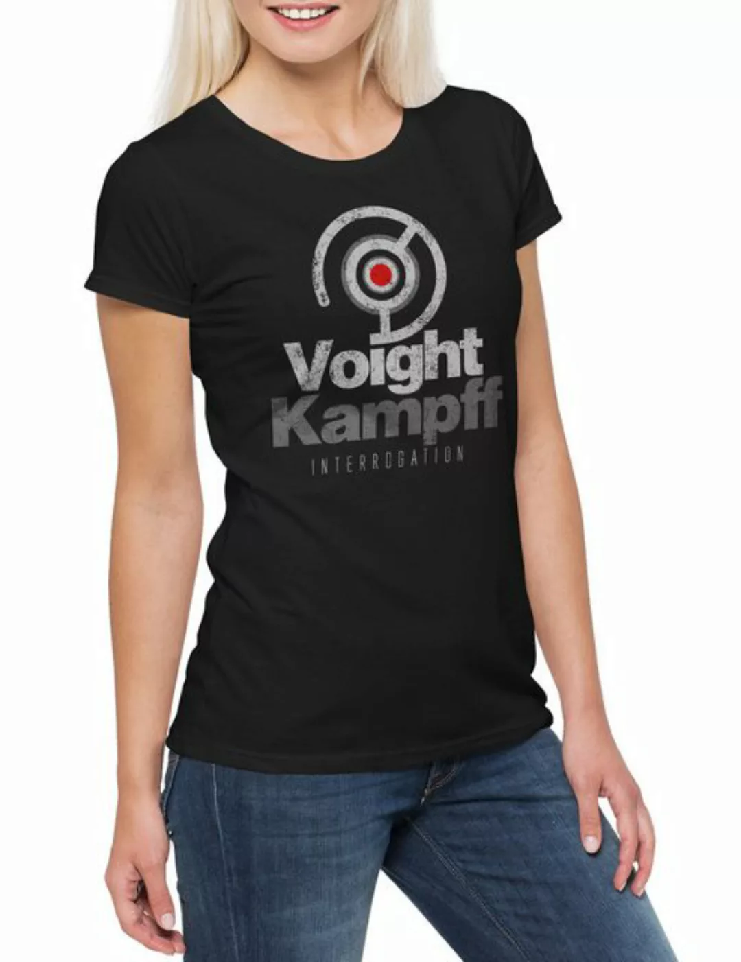 Urban Backwoods Print-Shirt Voigt Kampff Interrogation Damen T-Shirt LAPD B günstig online kaufen