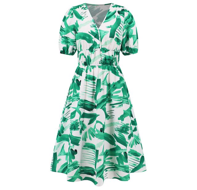 KIKI Strandrock Bedrucktes Kleid A-Linien-Kleid günstig online kaufen