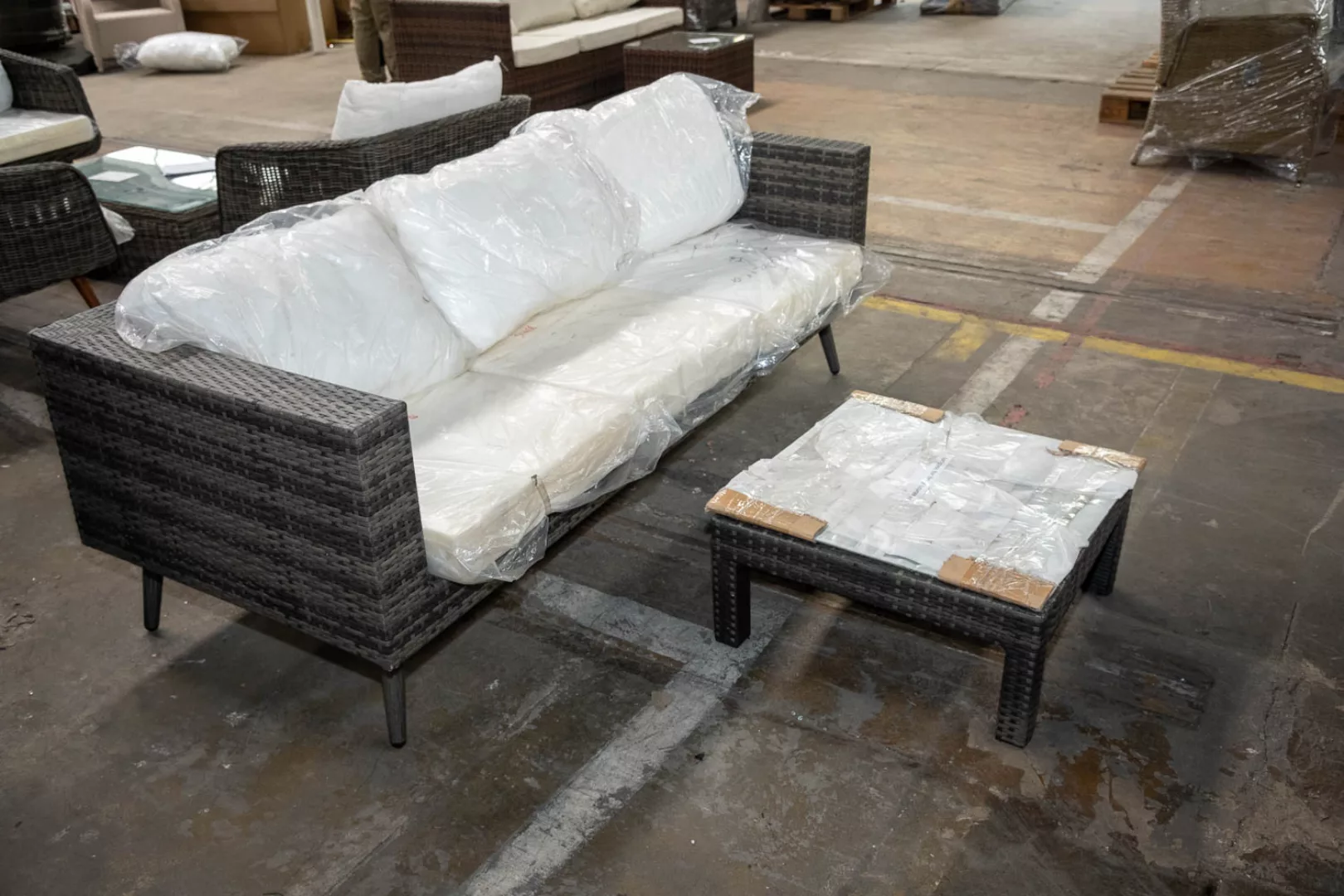 #HBM 2891: Sofa XL Molde + Tisch Fiji-grau-meliert günstig online kaufen