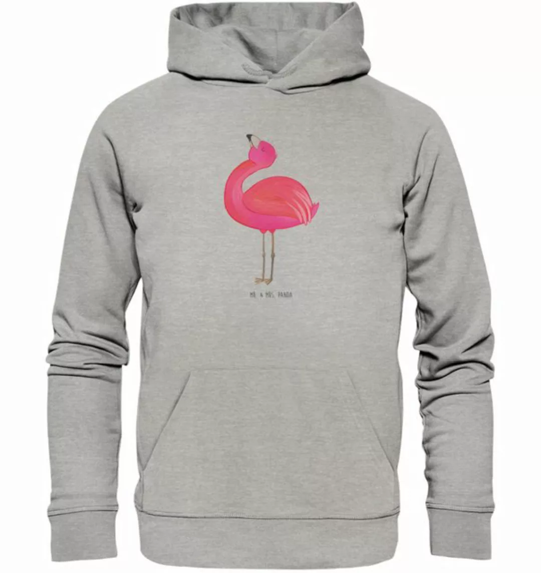 Mr. & Mrs. Panda Hoodie Flamingo Stolz Größe S - Heather Grey - Geschenk, S günstig online kaufen