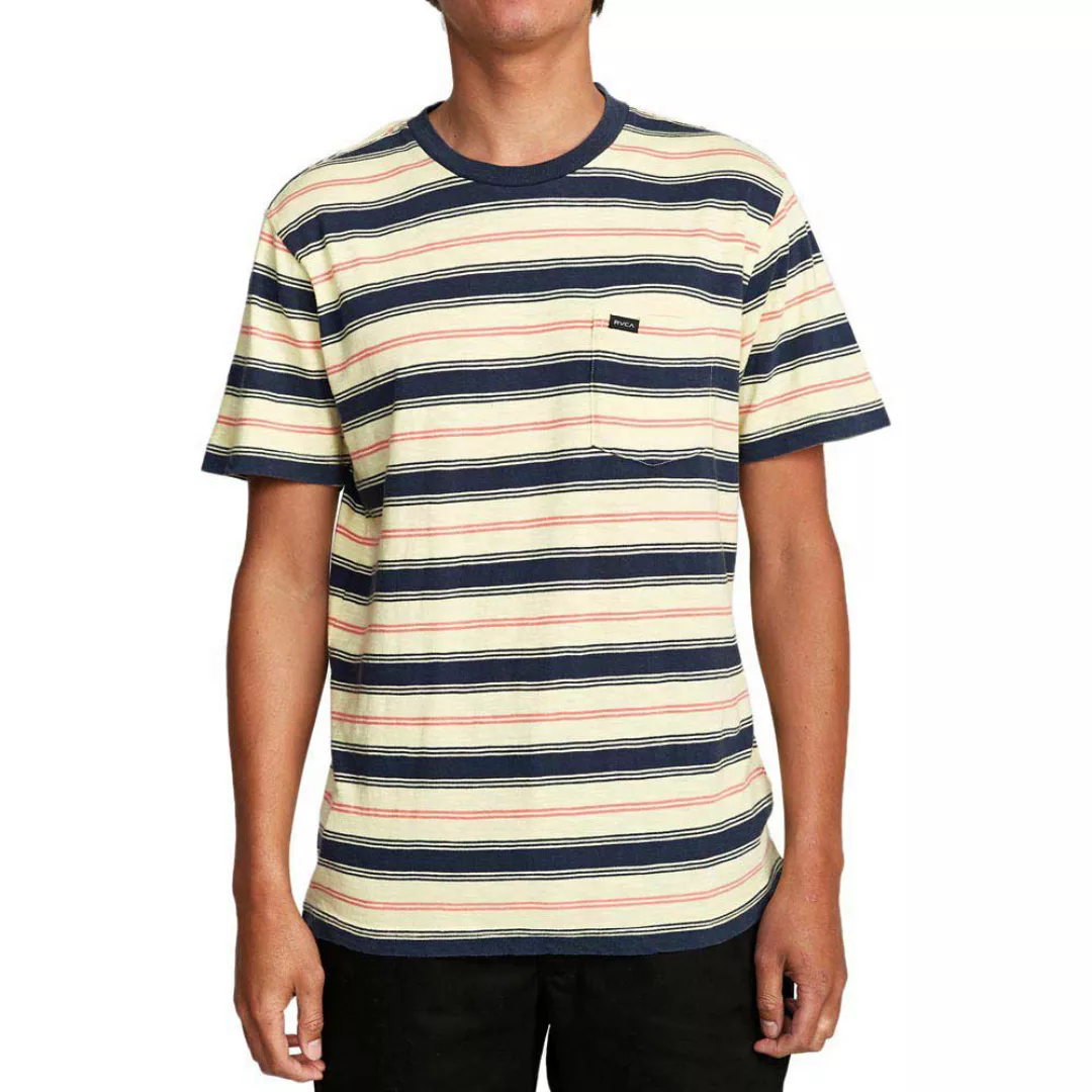 Rvca Davis Stripe Kurzärmeliges T-shirt S Sun Yellow günstig online kaufen