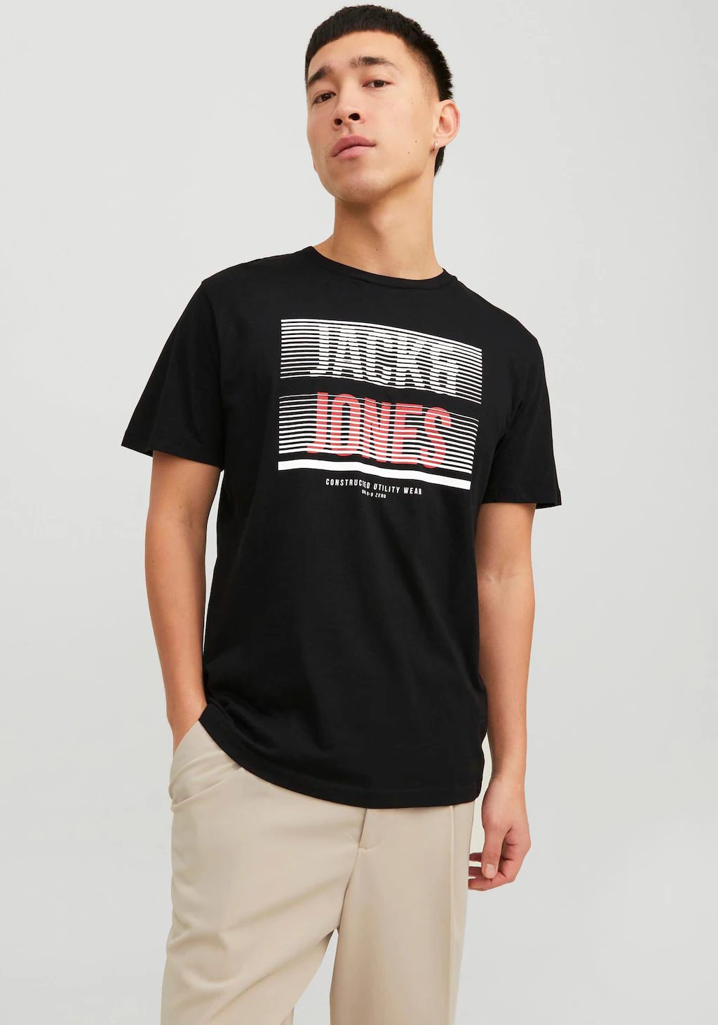 Jack & Jones Kurzarmshirt "JJBRIX TEE SS CREW NECK" günstig online kaufen