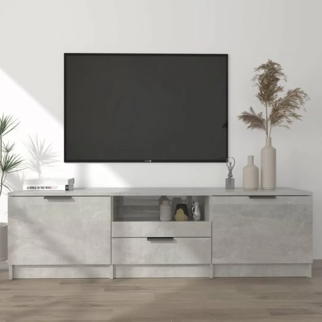 vidaXL TV-Schrank TV-Schrank Betongrau 140x35x40 cm Spanplatte Lowboard günstig online kaufen