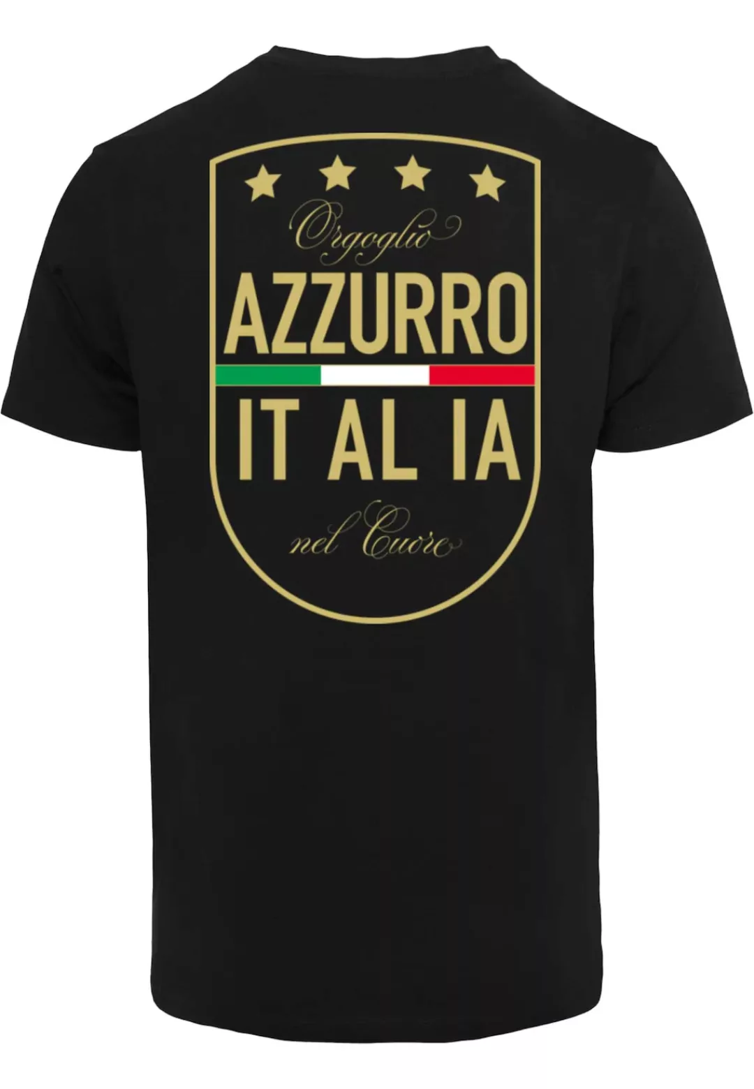 MisterTee T-Shirt "MisterTee Azurro Italia Crest Tee" günstig online kaufen