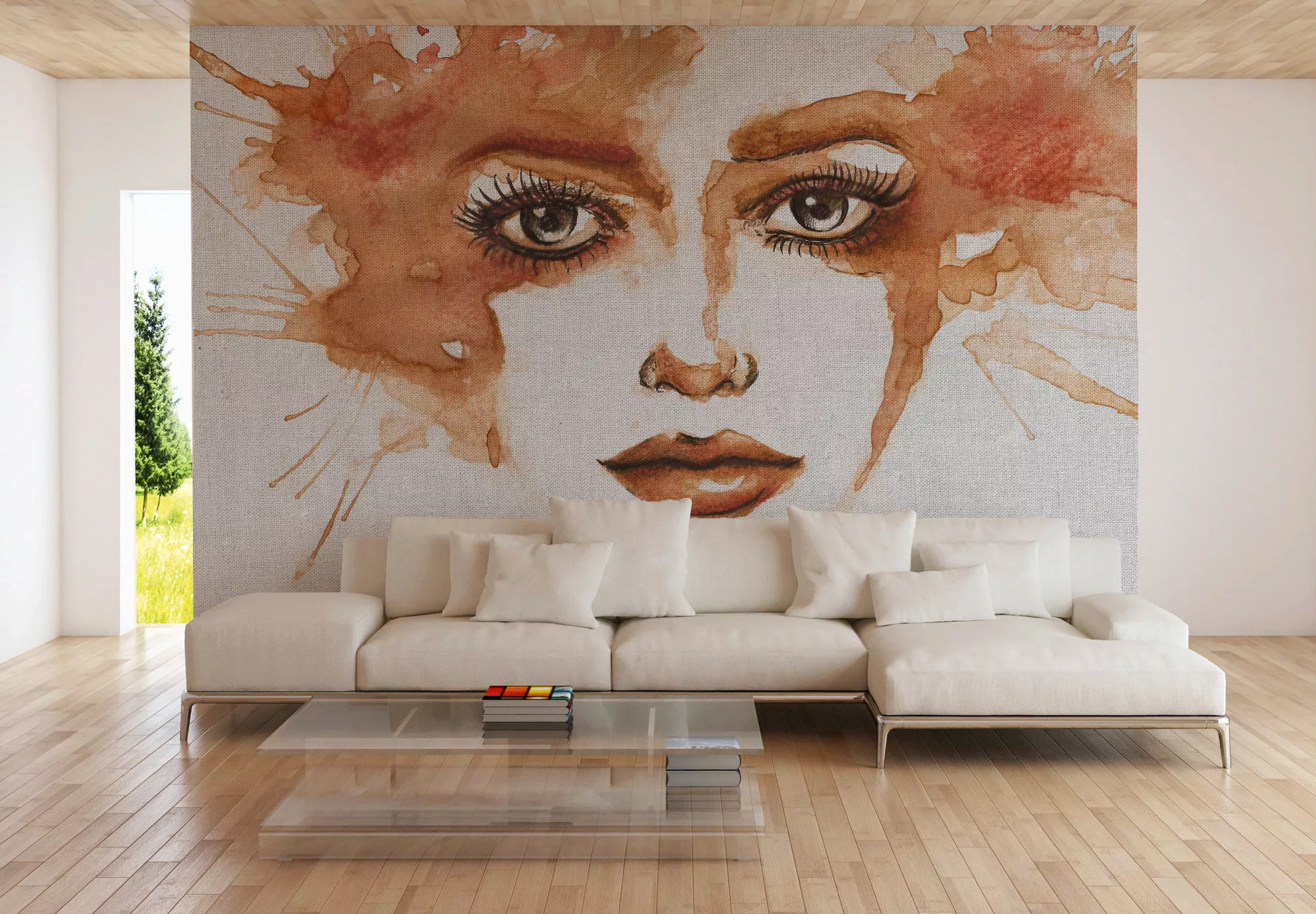 living walls Fototapete »ARTist Watercolour Face« günstig online kaufen