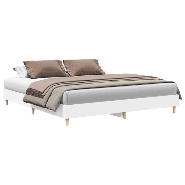 vidaXL Bett Bettgestell ohne Matratze Weiß 200x200 cm Holzwerkstoff günstig online kaufen