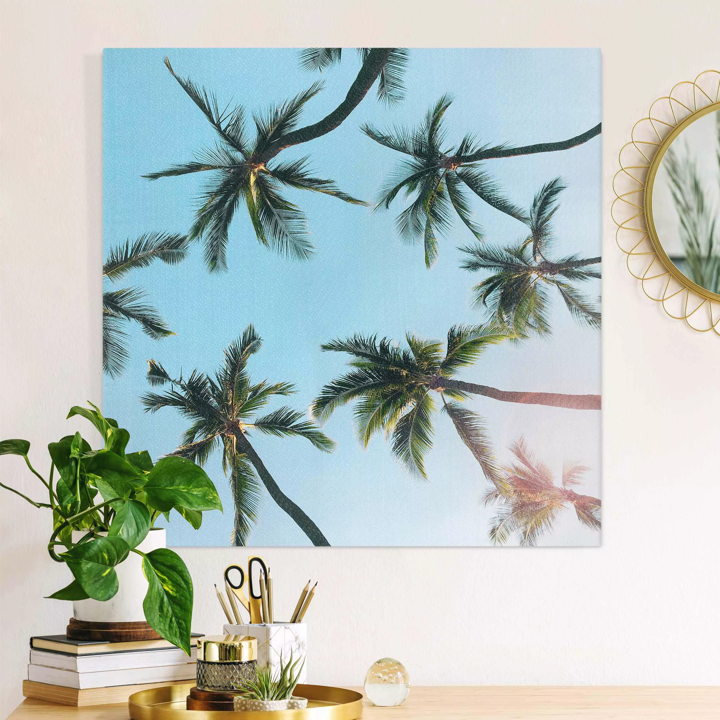 Leinwandbild Palmengiganten im Himmel günstig online kaufen