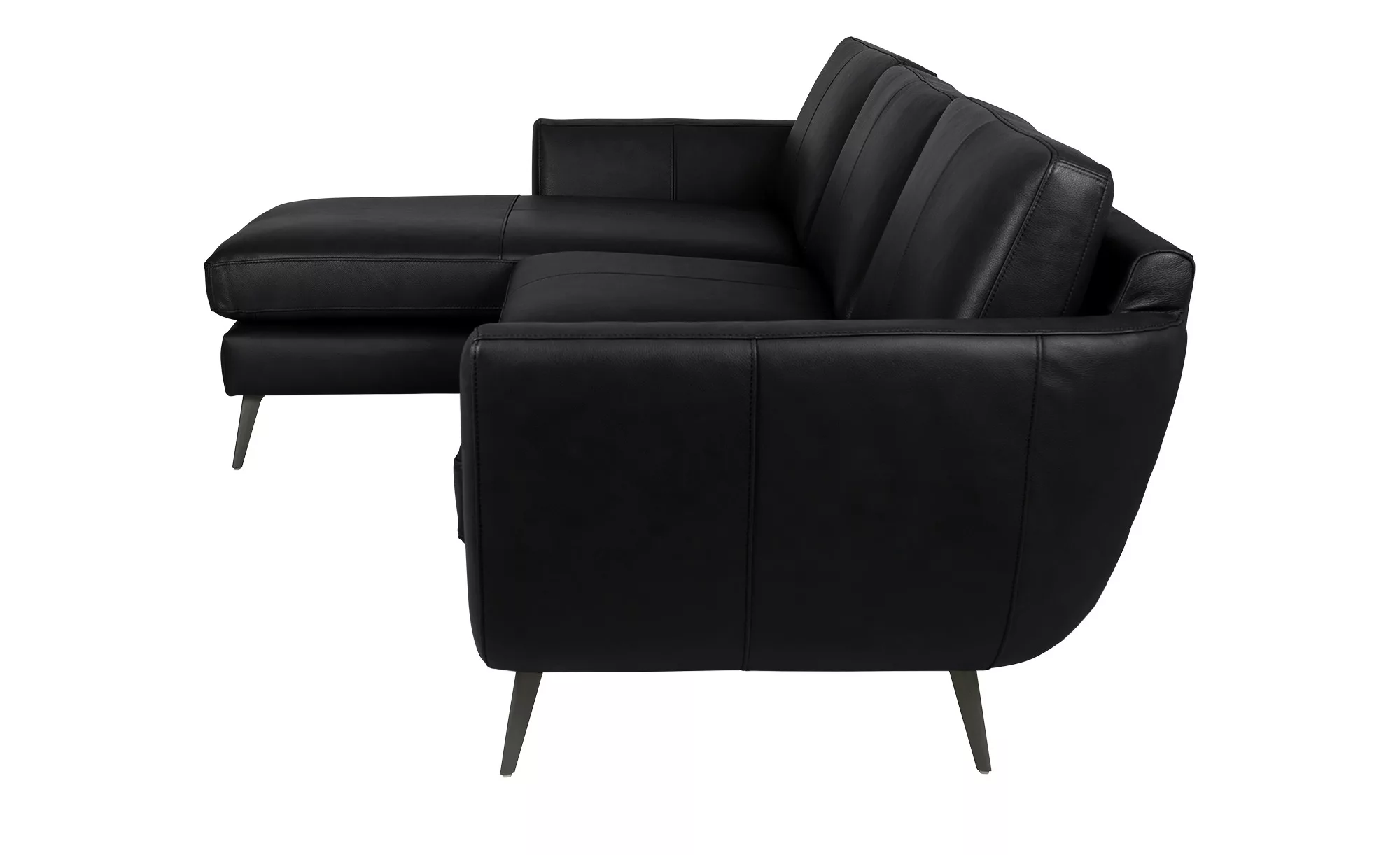 SOHO Ecksofa  Smile Day Leder ¦ schwarz ¦ Maße (cm): B: 274 H: 85 T: 156 Po günstig online kaufen