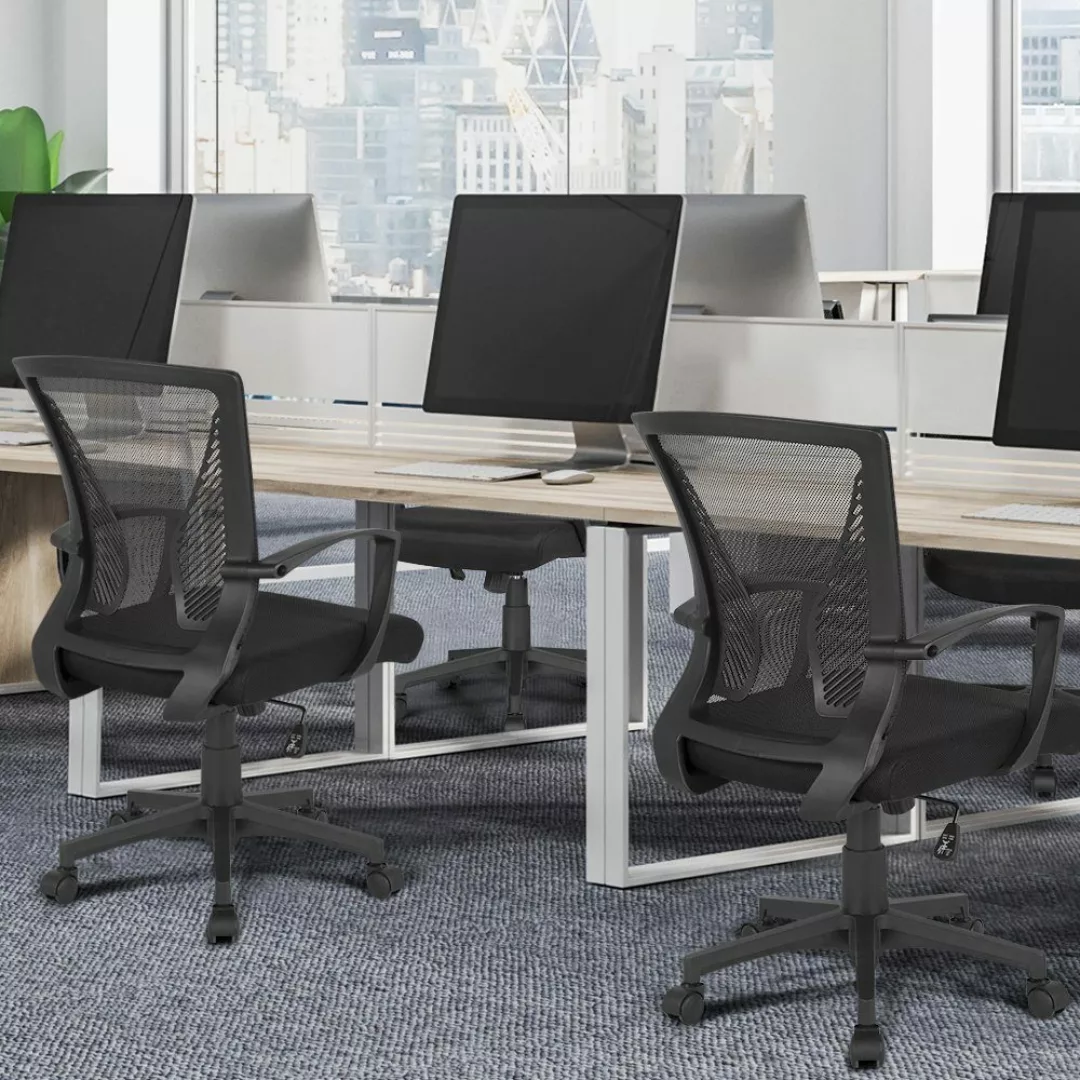 Yaheetech Bürostuhl Höhenverstellbarer Chefsessel Ergonomischer Drehstuhl, günstig online kaufen