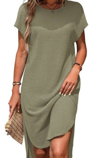 SEGUEN Strandkleid Midi-Schlitzkleid für Damen (Lässiges, lockeres Kleid, t günstig online kaufen