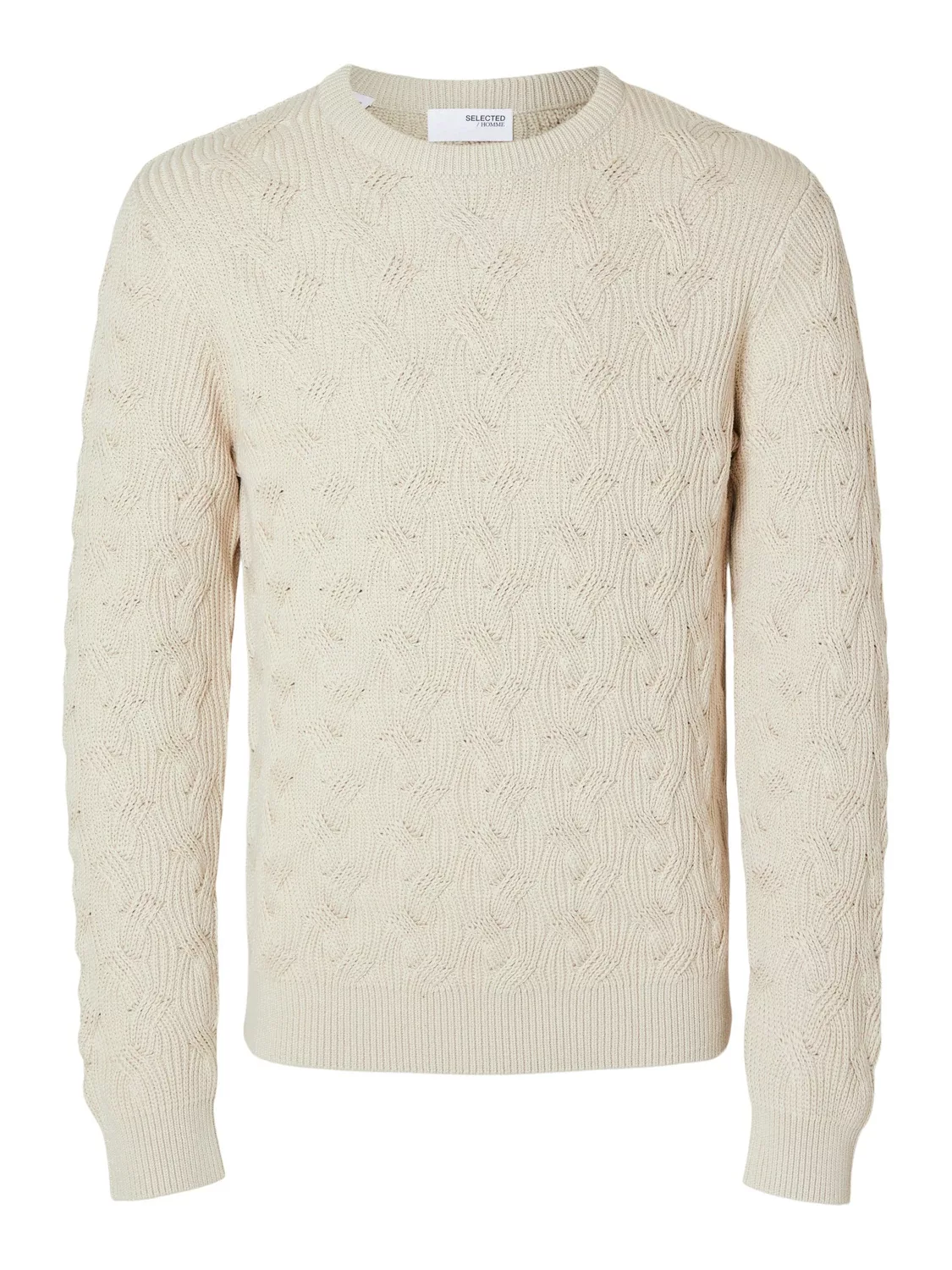 SELECTED HOMME Strickpullover SLHCALLIS LS KNIT CABLE CREW NECK NOOS günstig online kaufen