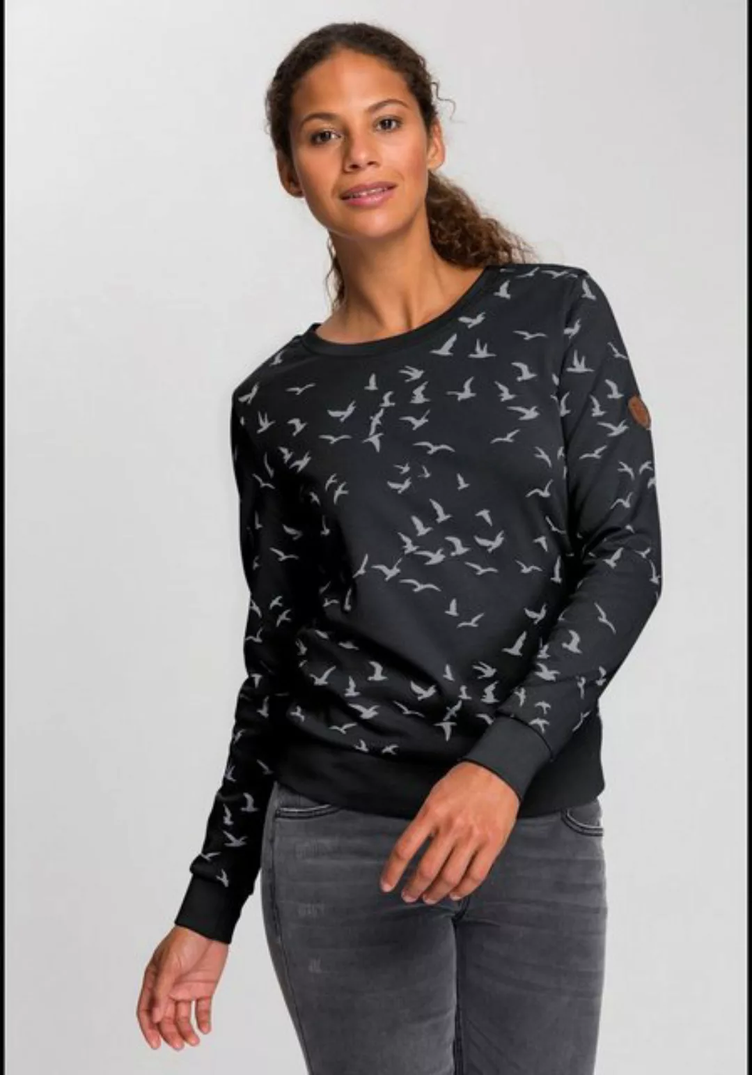 KangaROOS Sweatshirt mit modischem Minimal-Allover-Print günstig online kaufen