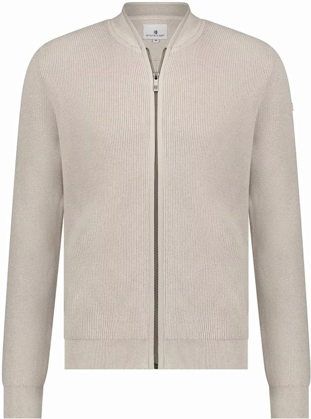 State Of Art Strickjacke Zip Beige - Größe 3XL günstig online kaufen