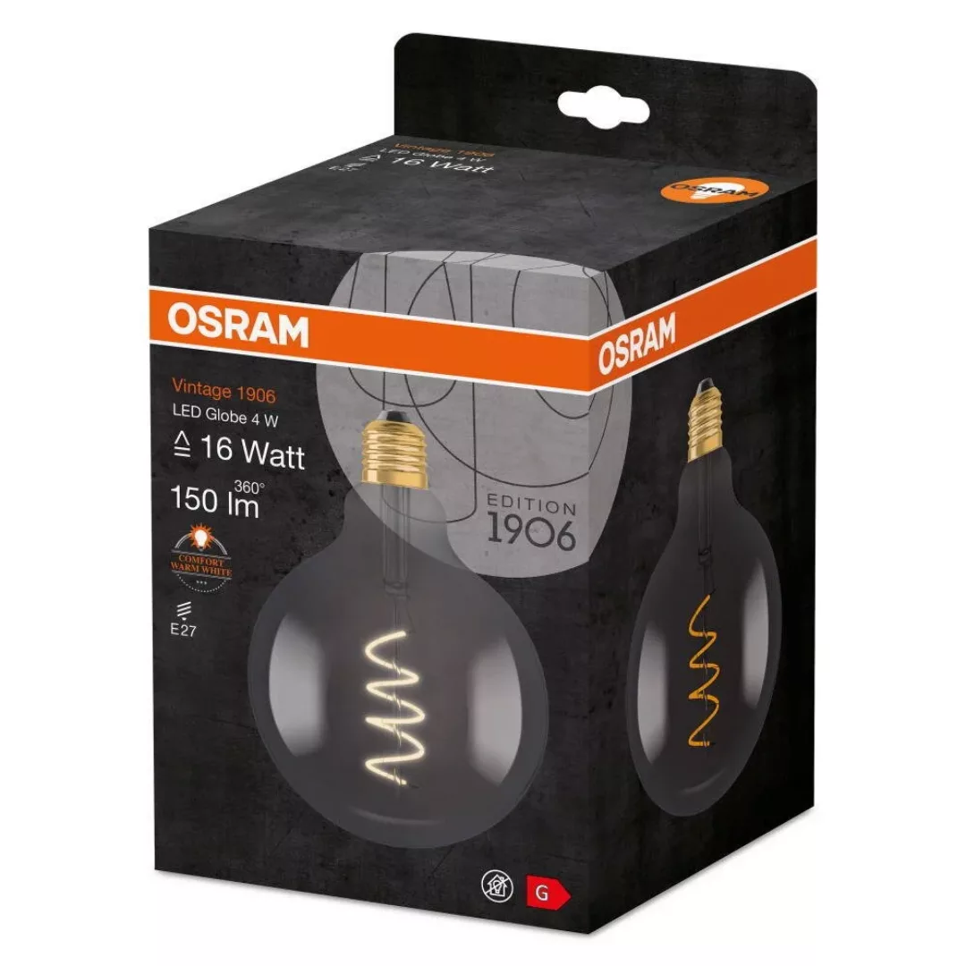 Osram LED Lampe ersetzt 16W E27 Globe - G125 in Grau 4W 150lm 1800K 1er Pac günstig online kaufen