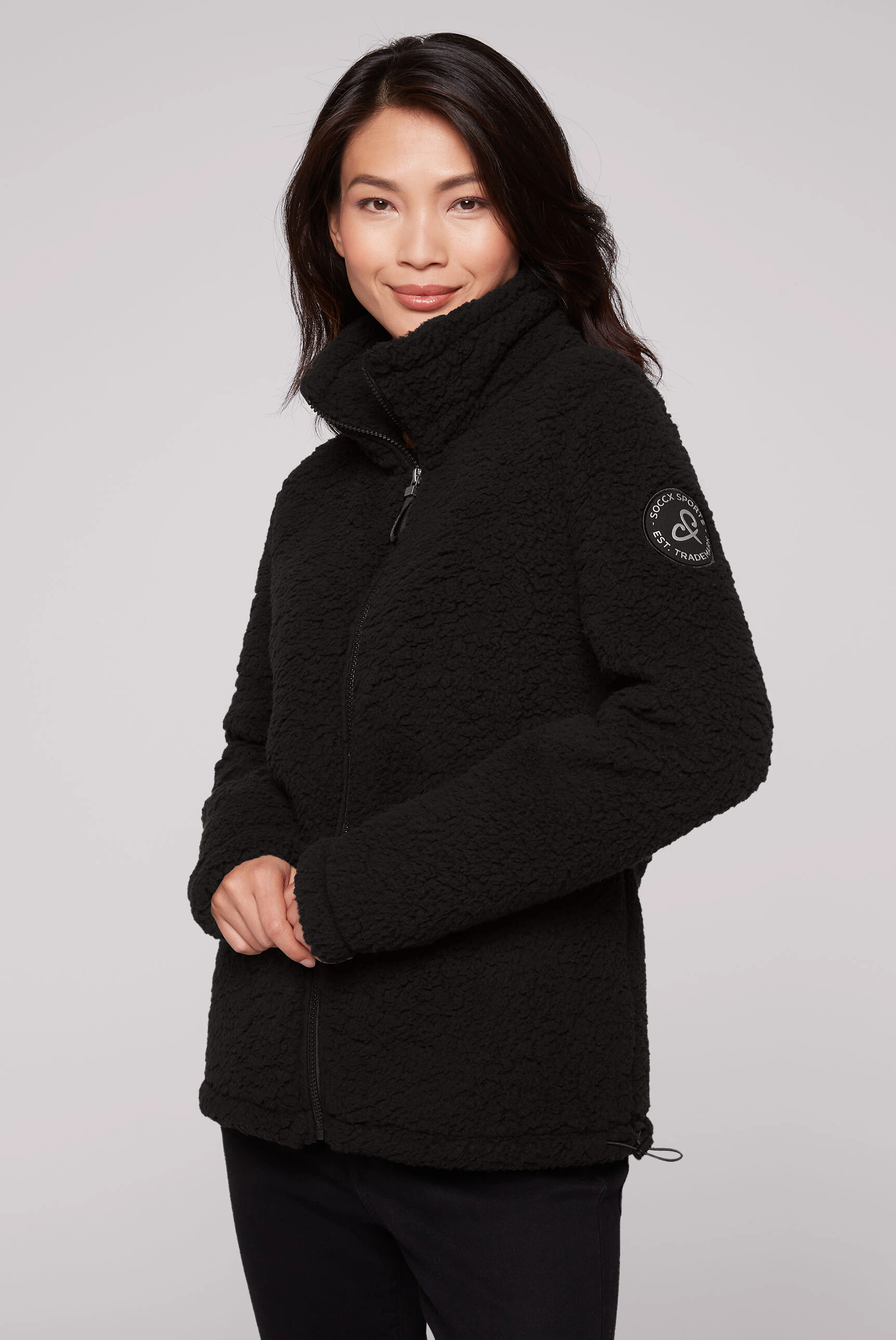 SOCCX Sweatjacke, mit verstellbarem Gummizug im Saum günstig online kaufen