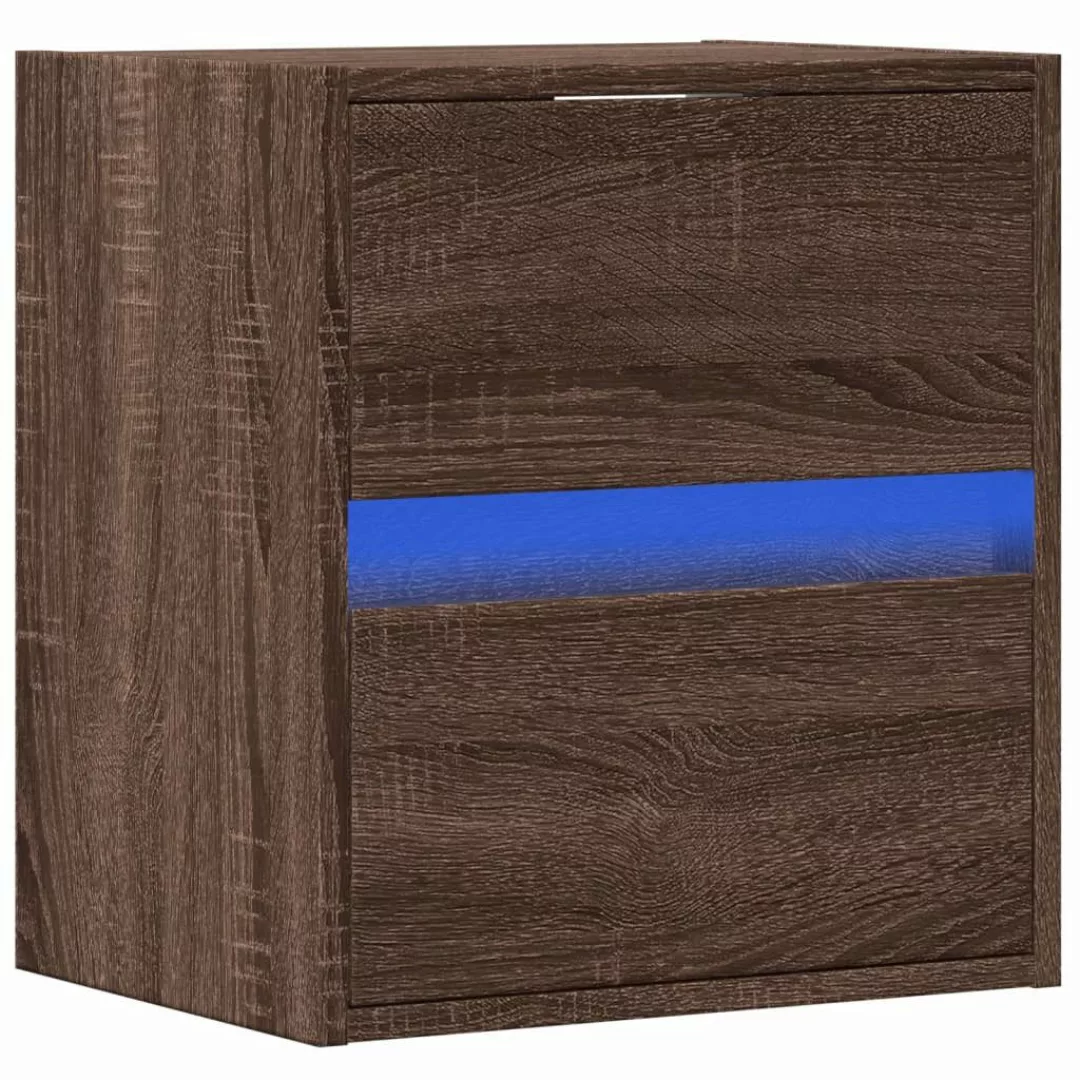 vidaXL TV-Wand TV-Wandschrank mit LED-Beleuchtung Eichen-Optik günstig online kaufen