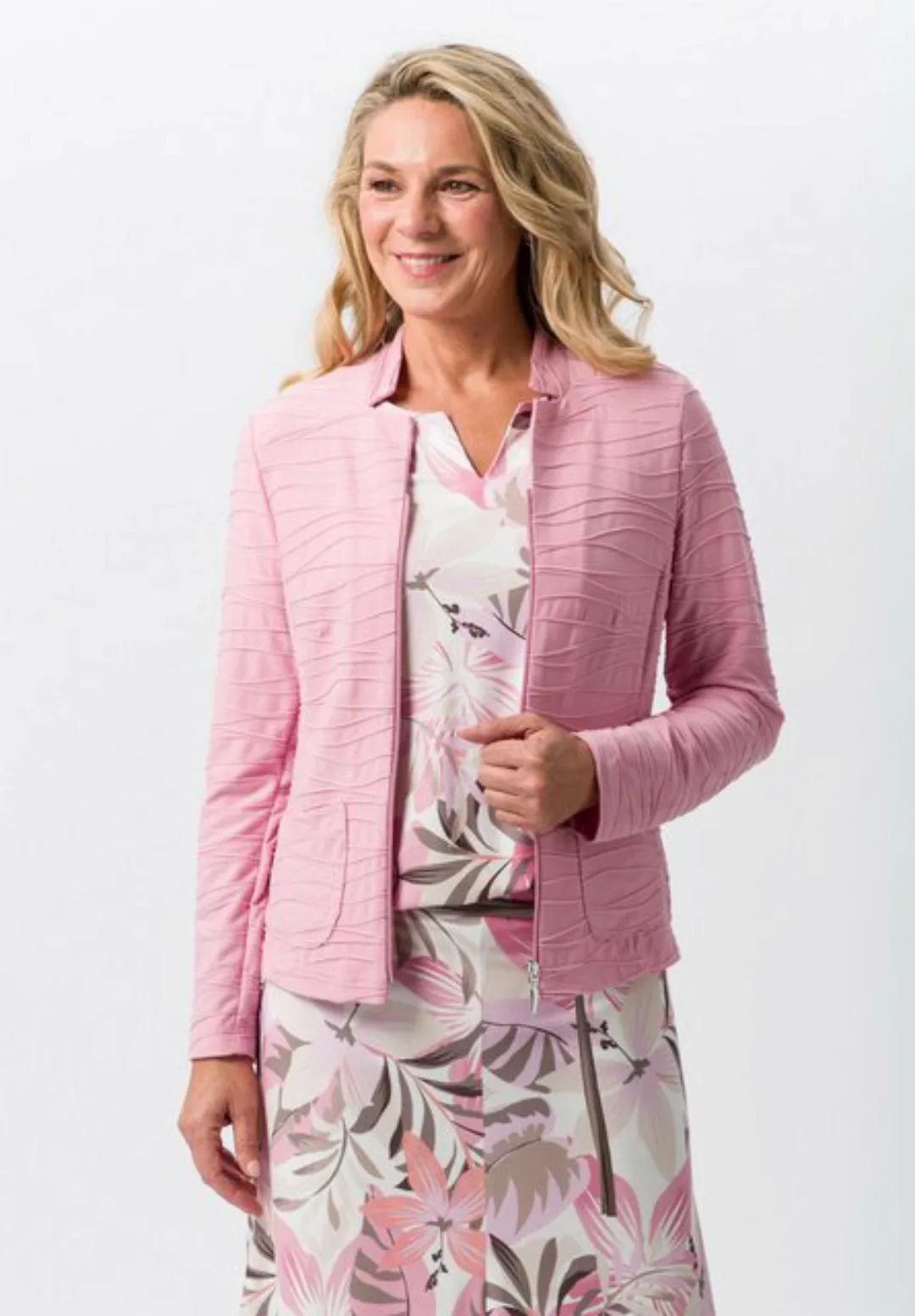 FRANK WALDER Longblazer - Blazer - Jacke - Jerseyjacke NOS in femininen Far günstig online kaufen