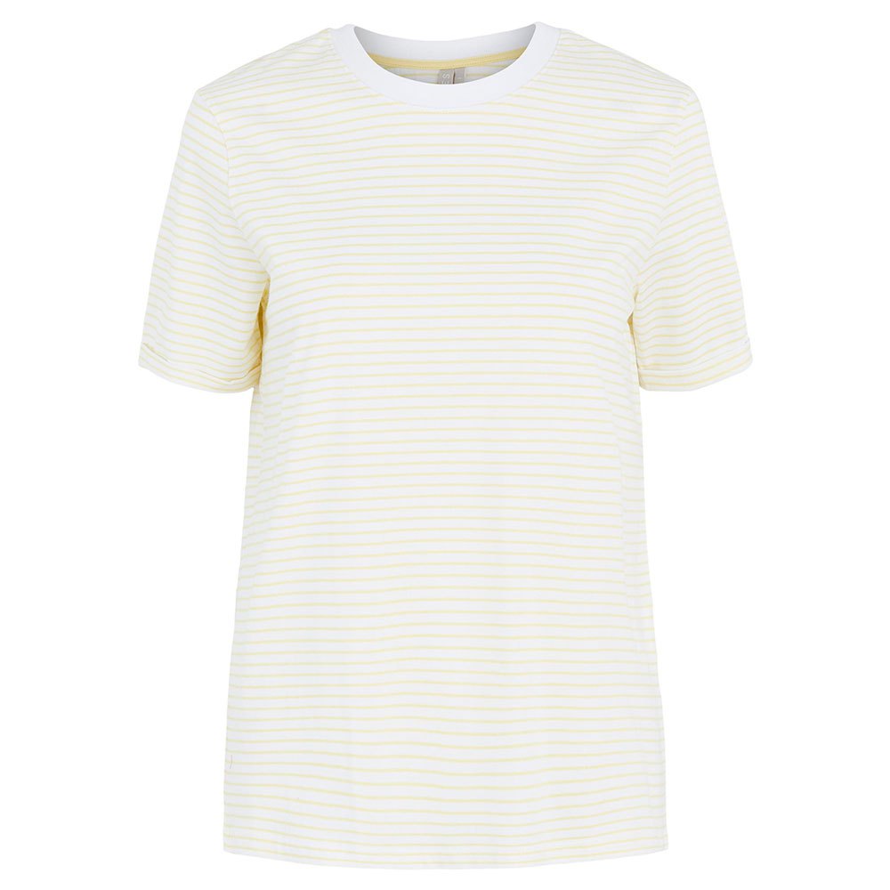 Pieces Ria Kurzarm Fold Up Solides T-shirt XL Bright White / Stripes Pale B günstig online kaufen