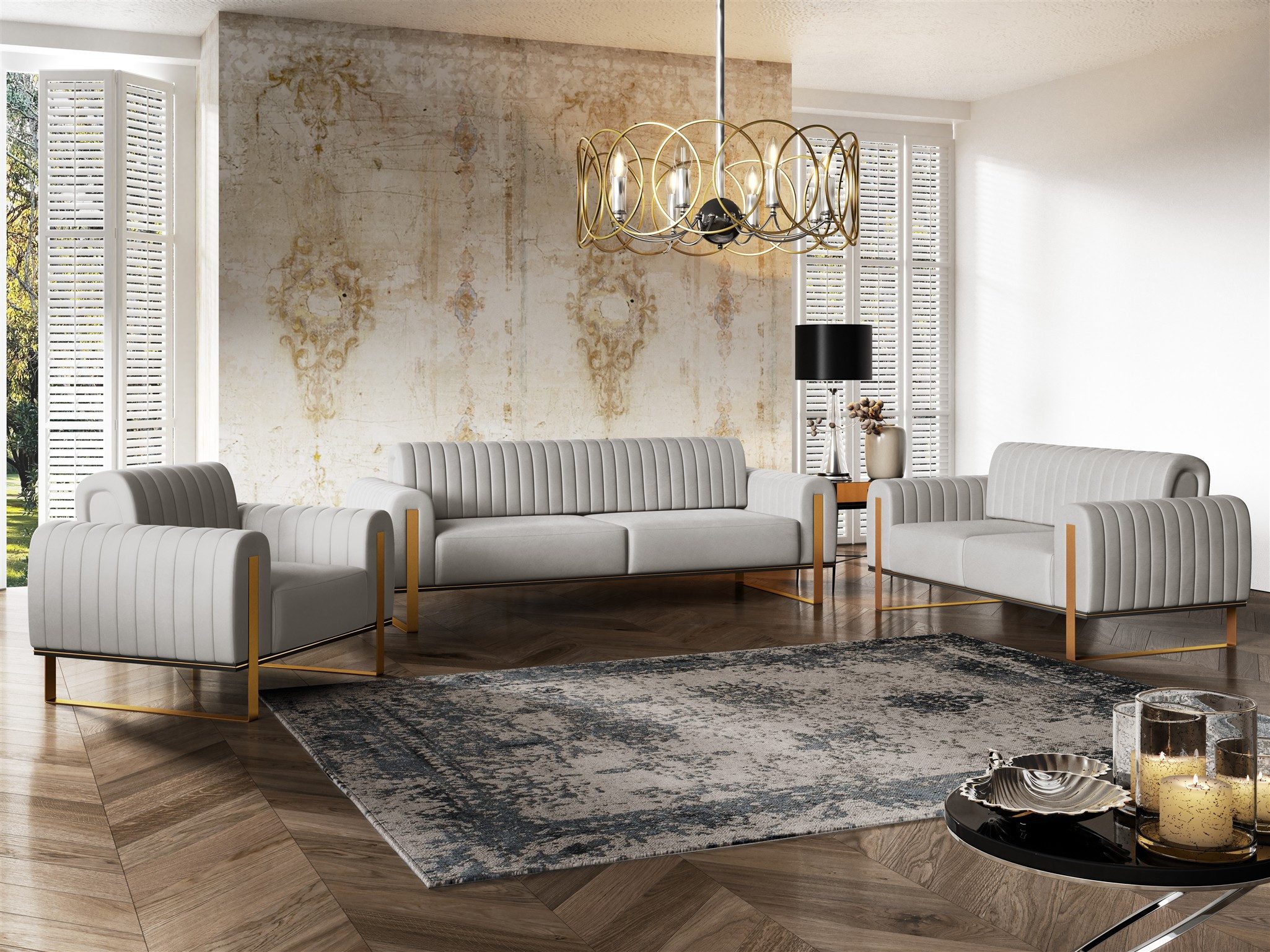 Fun Möbel Polstergarnitur Sofaset Designersofas FUN günstig online kaufen