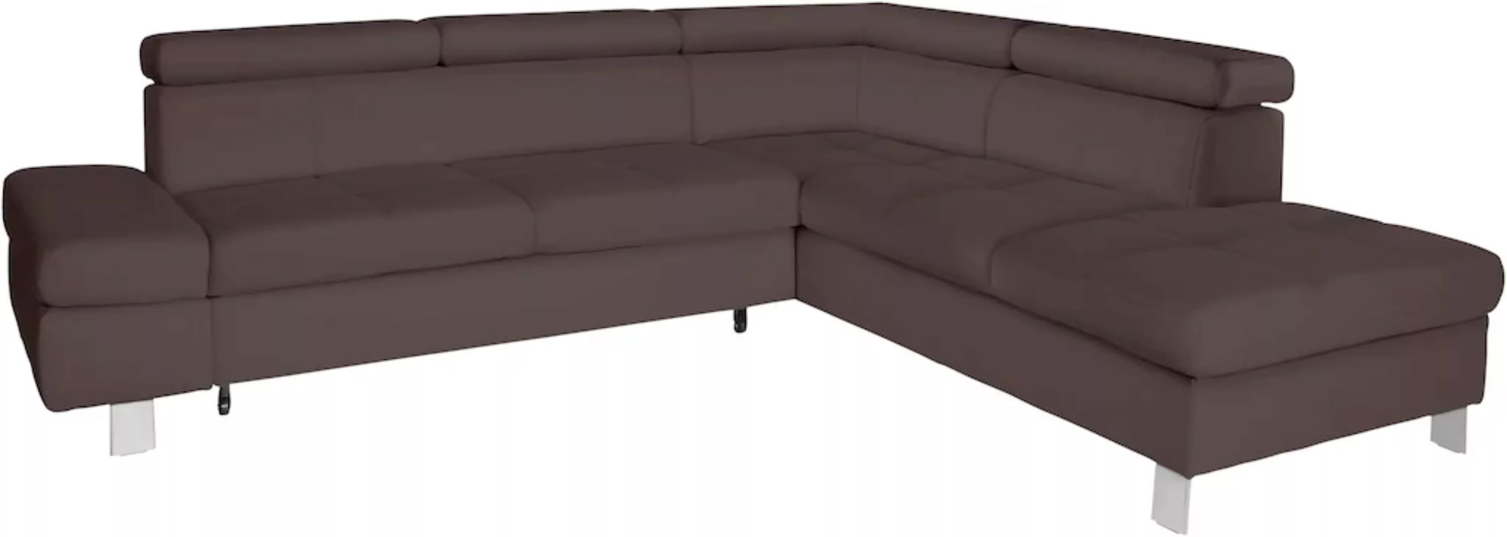 exxpo - sofa fashion Ecksofa, mit Kopf- bzw. Rückenverstellung, wahlweise m günstig online kaufen