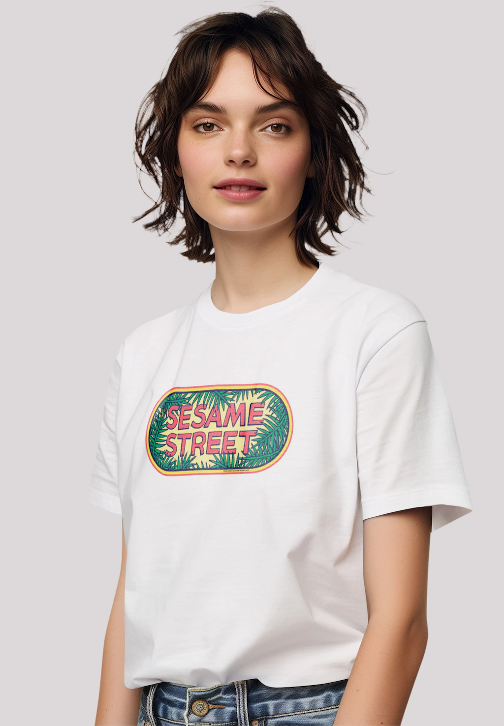 F4NT4STIC T-Shirt "Sesamstraße Jungle Logo", Premium Qualität,Nostalgie, Fe günstig online kaufen