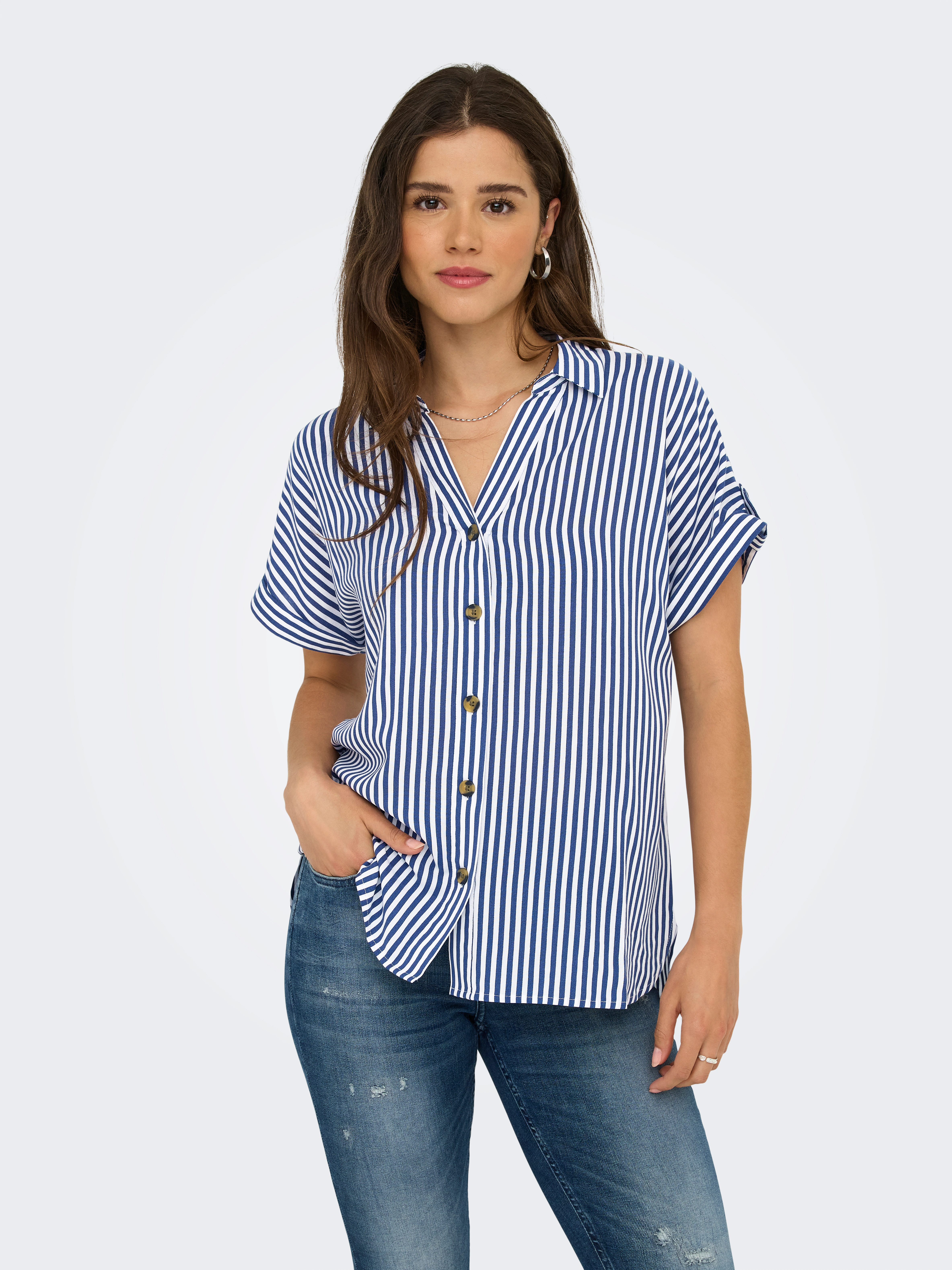 ONLY Kurzarmbluse "ONLYASMIN SHIRT S/S WVN NOOS" günstig online kaufen