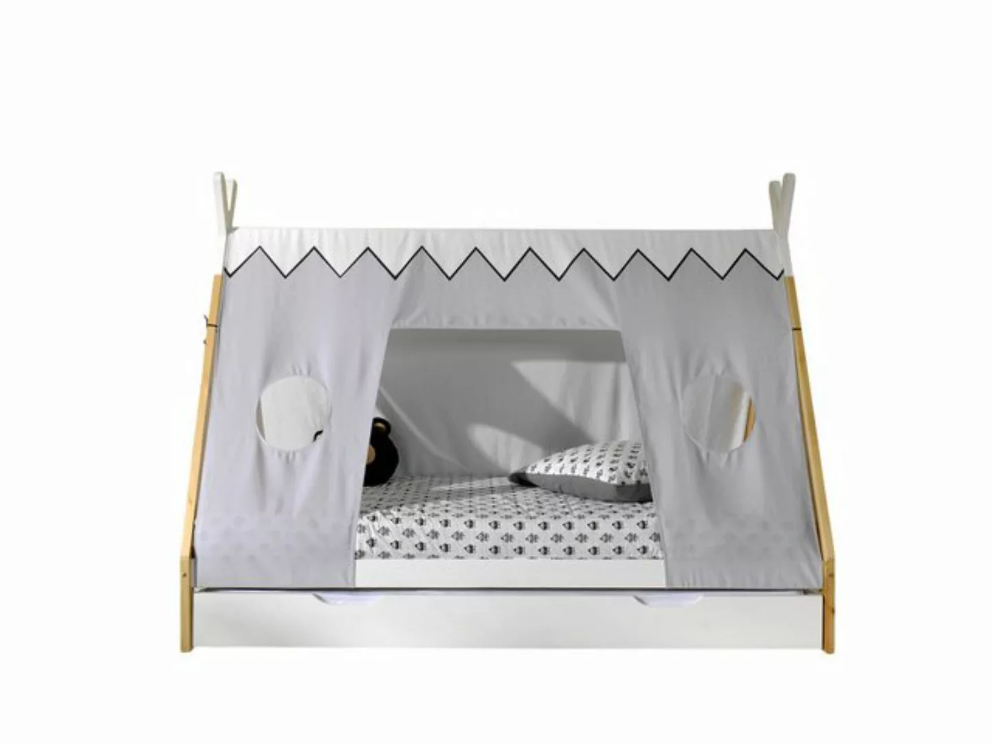 Vipack Kinderbett "Tipi", (Made in Europe), mit Rolllattenrost und Zeltdach günstig online kaufen