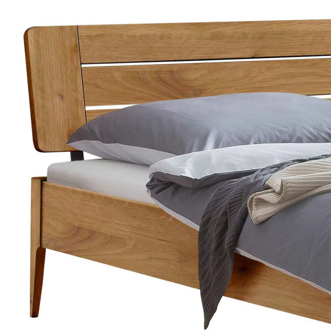 Massive Wildeiche Betten 160x200 cm und 180x200 cm Vierfußgestell aus Holz günstig online kaufen