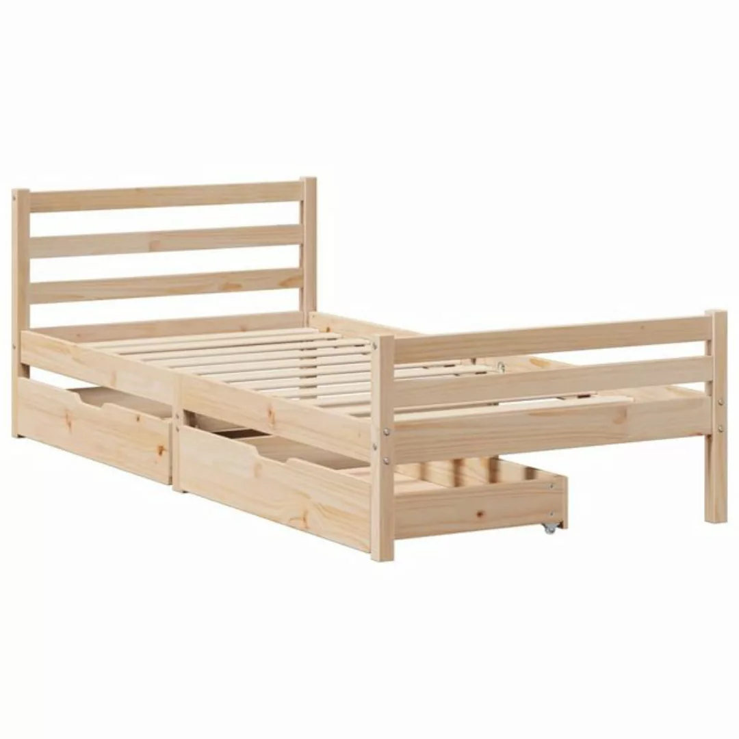 vidaXL Bett Massivholzbett ohne Matratze 75x190 cm Kiefernholz günstig online kaufen