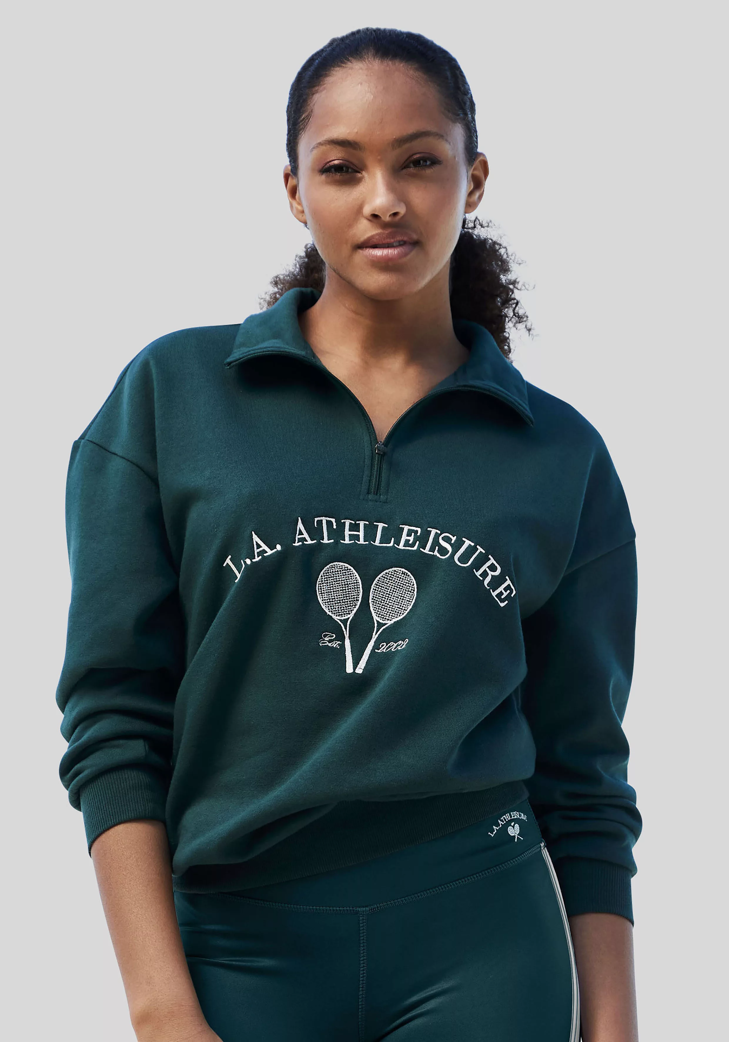 LASCANA ACTIVE Sweatshirt "Tennis", mit Stehkragen und Reißverschluss günstig online kaufen