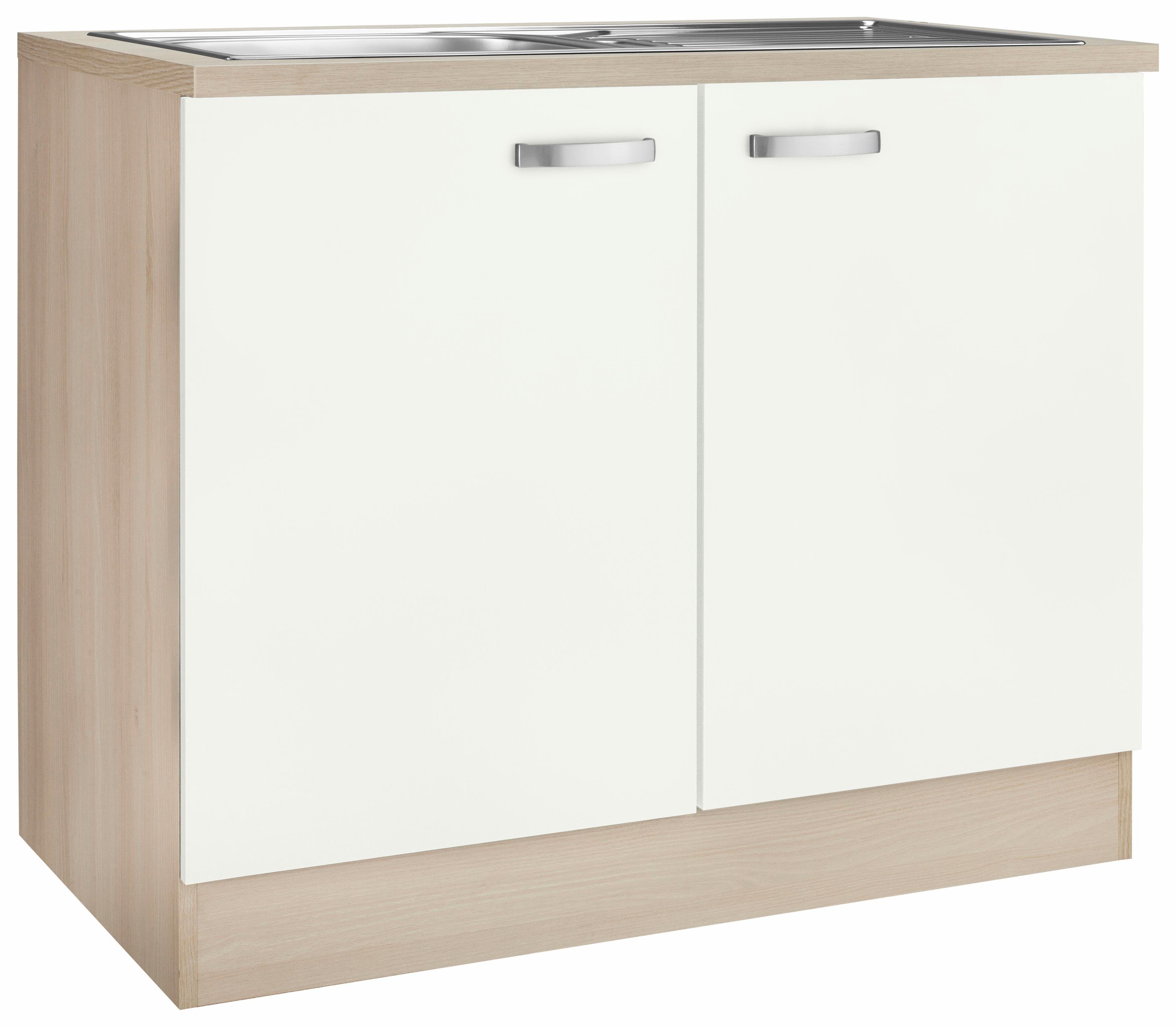 OPTIFIT Spülenschrank "Faro", mit Metallgriffen, Breite 100 cm günstig online kaufen