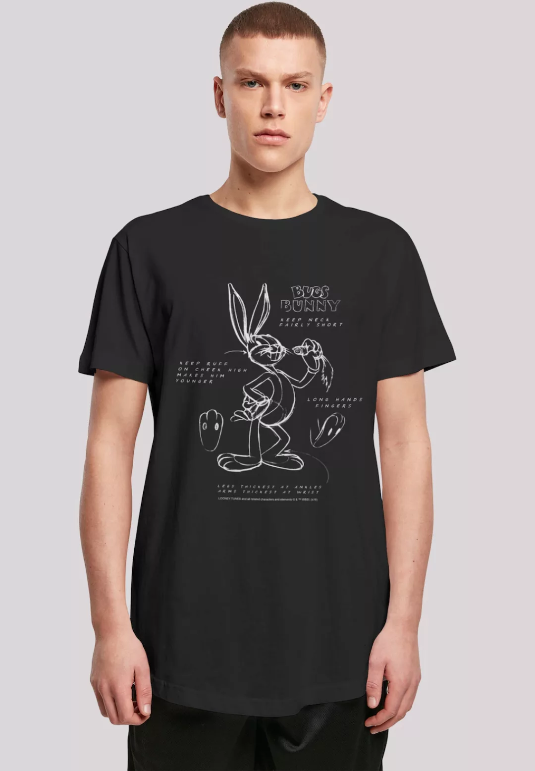 F4NT4STIC T-Shirt "Looney Tunes Bugs Bunny Drawing Instruction", Print günstig online kaufen