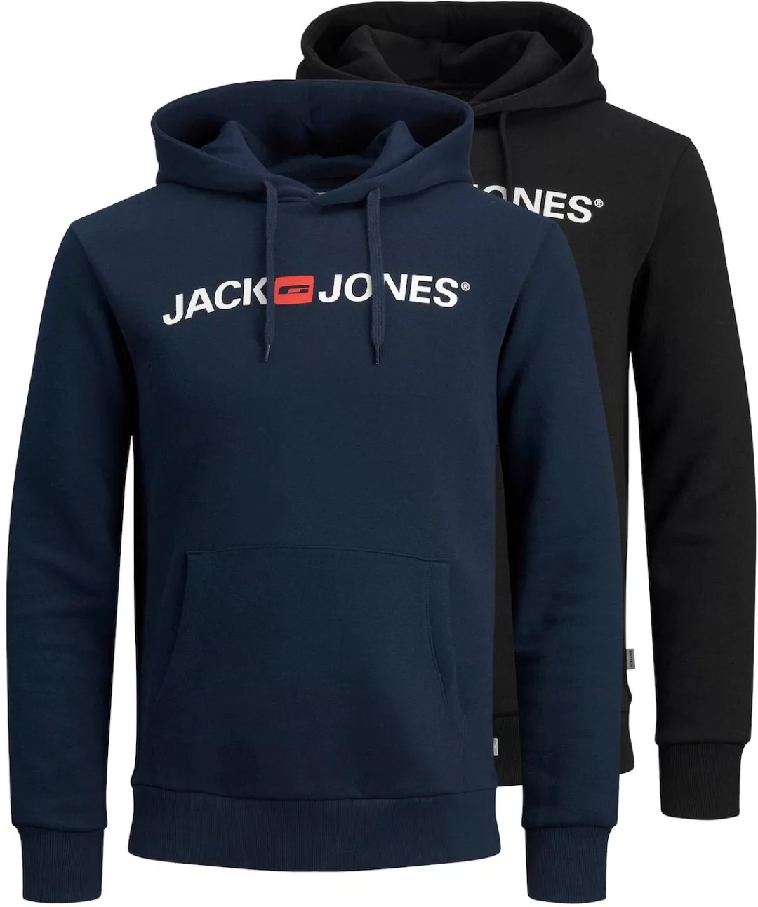 Jack & Jones Kapuzensweatshirt CORP OLD LOGO SWEAT HOOD (Packung, 2-tlg., 2 günstig online kaufen