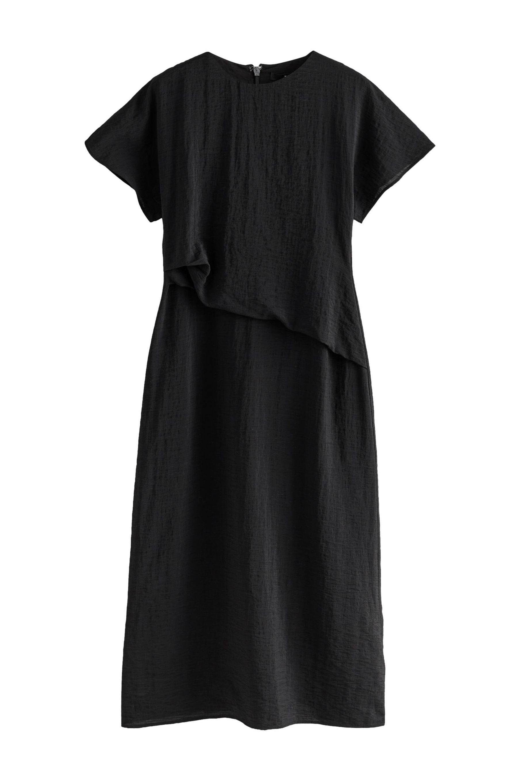 Next Midikleid Kurzärmeiges Midikleid mit Drapierung günstig online kaufen