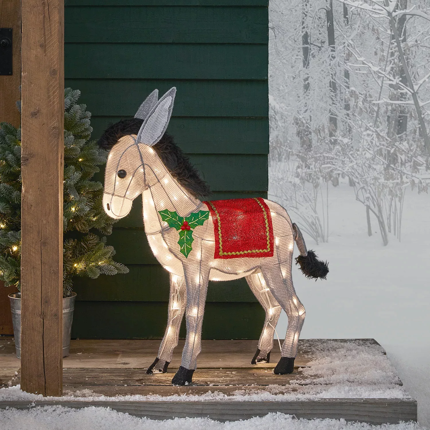 LED Weihnachtsfigur außen Esel Batteriebetrieb günstig online kaufen