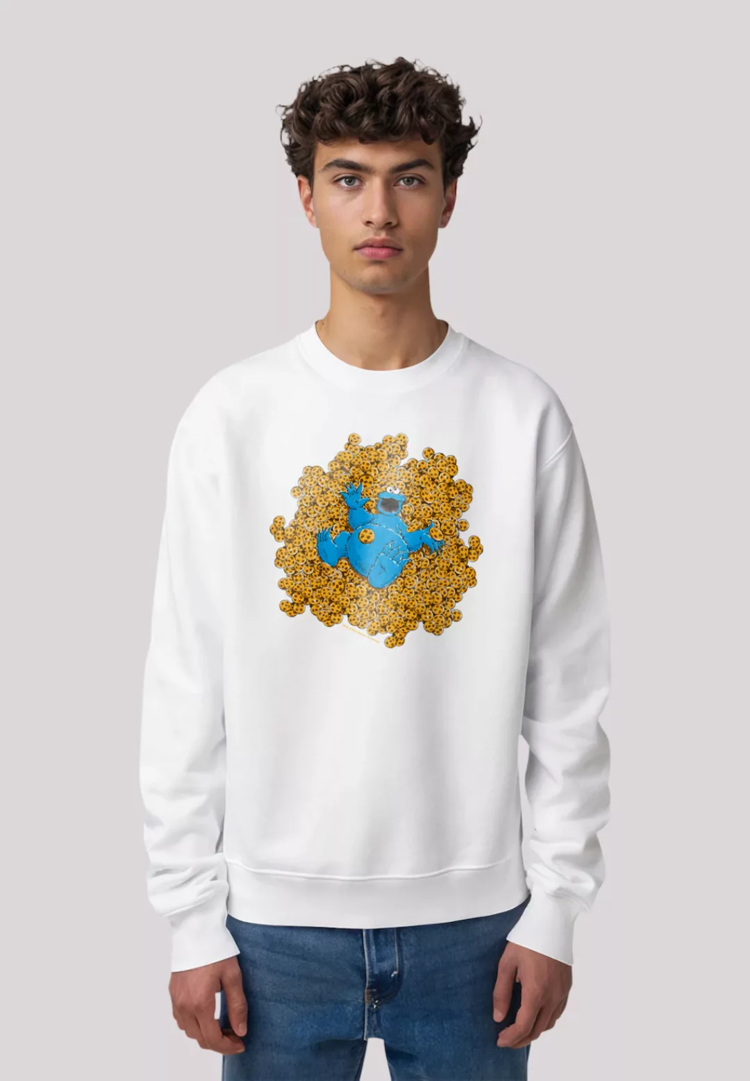 F4NT4STIC Sweatshirt "Sesamstraße Cookie Monster Coockie Bad", Premium Qual günstig online kaufen