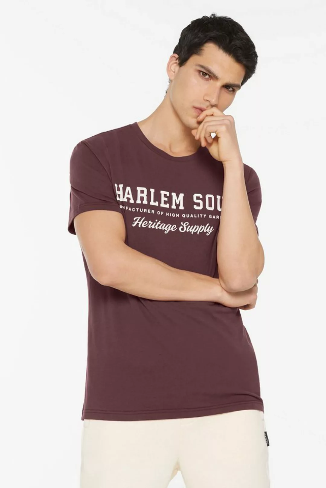 Harlem Soul Rundhalsshirt aus Baumwolle günstig online kaufen