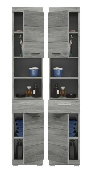 Inn.Furn Hochschrank Spirit (in grau Rauchsilber, 37 x 191 cm) viel Staurau günstig online kaufen