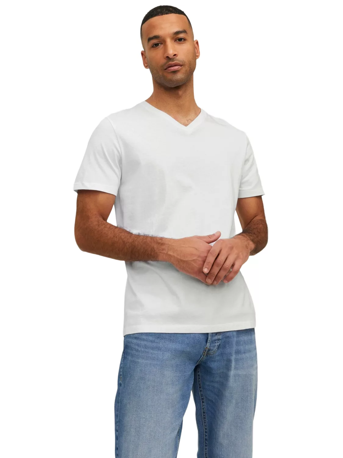 Jack & Jones Herren V-Neck T-Shirt JJEORGANIC BASIC - Regular Fit günstig online kaufen