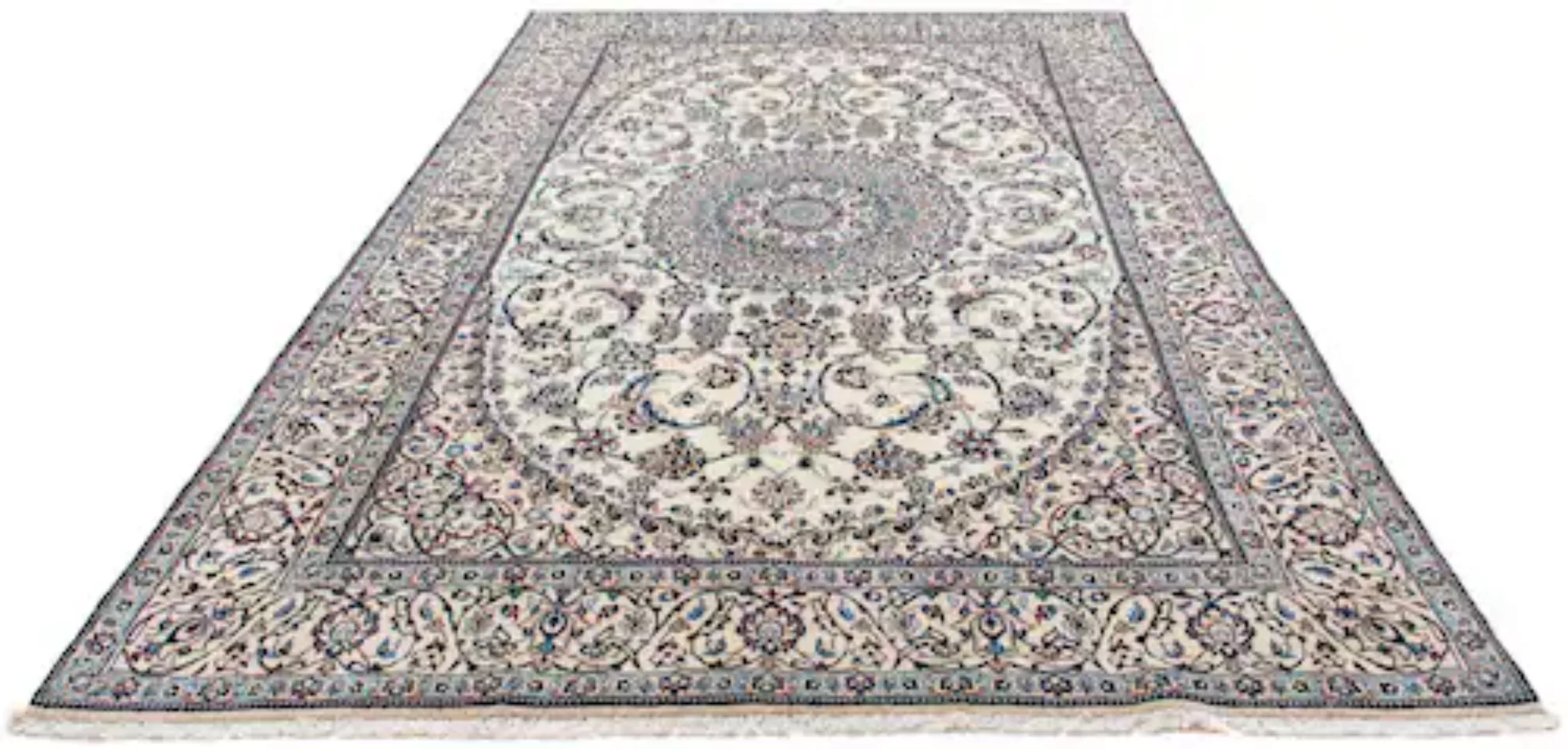 morgenland Wollteppich »Nain 9la Medaillon Beige 305 x 195 cm«, rechteckig, günstig online kaufen