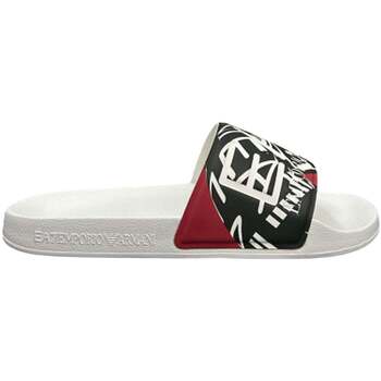 Ea7 Emporio Armani  Zehensandalen Visibility Logo Slides White/Red Rings Pr günstig online kaufen