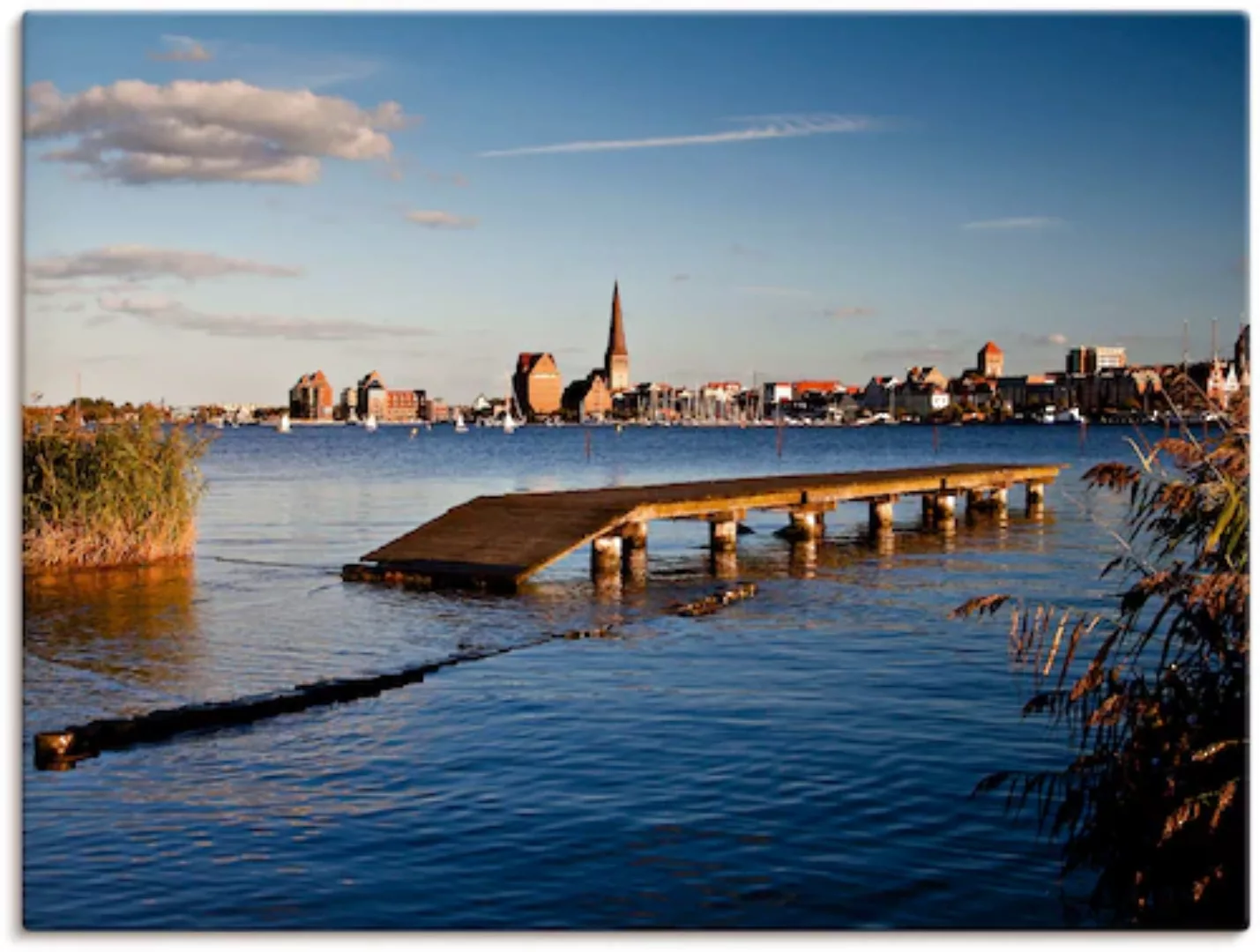 Artland Leinwandbild "Blick auf Rostock", Deutschland, (1 St.), auf Keilrah günstig online kaufen