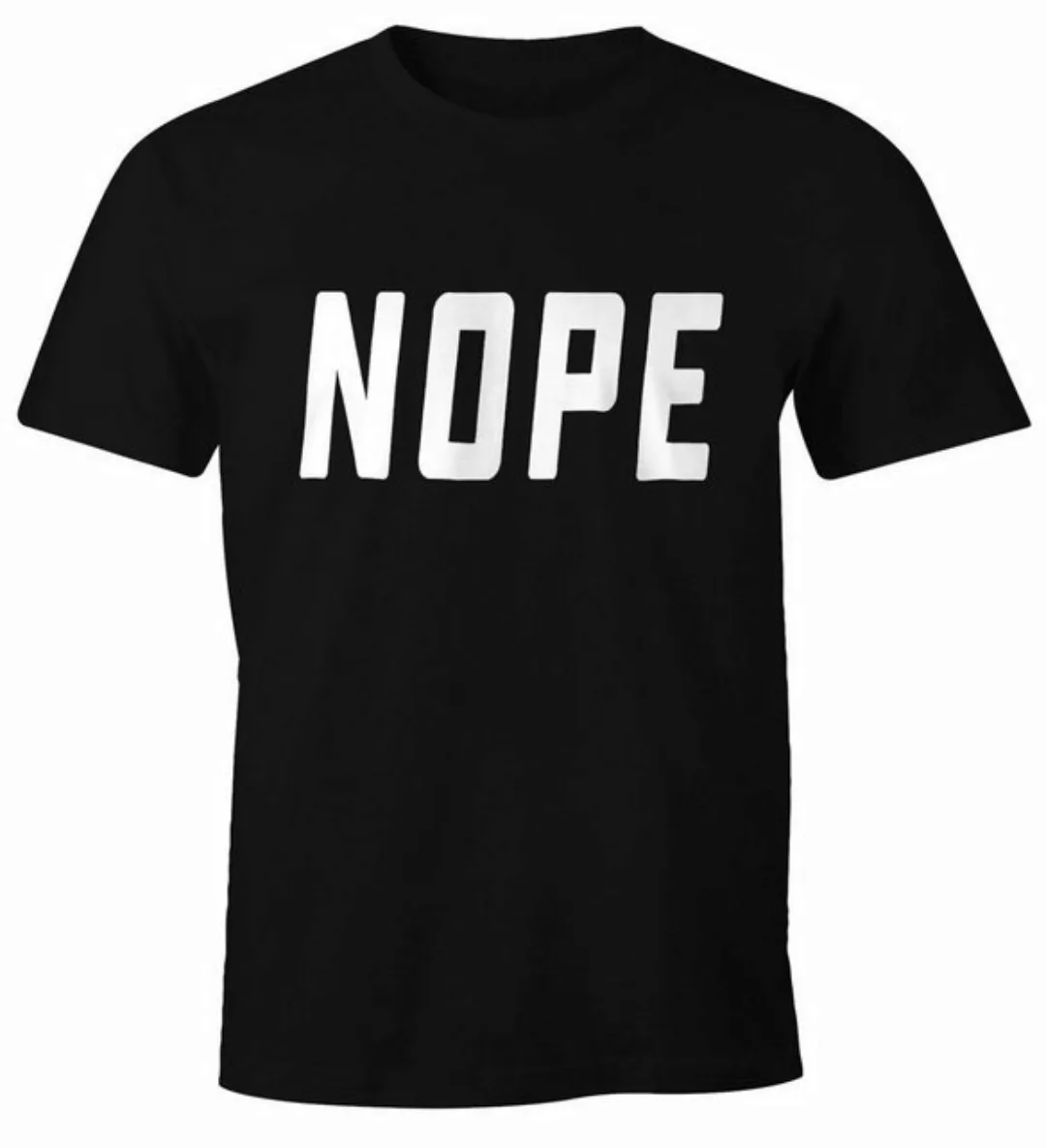 MoonWorks Print-Shirt NOPE Herren T-Shirt Spruch-Shirt mit Print günstig online kaufen