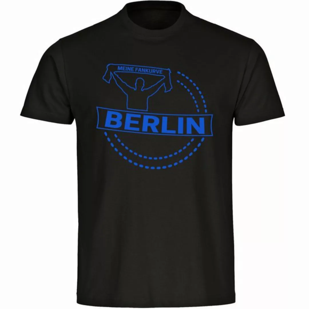 multifanshop T-Shirt Herren Berlin blau - Meine Fankurve - Männer günstig online kaufen