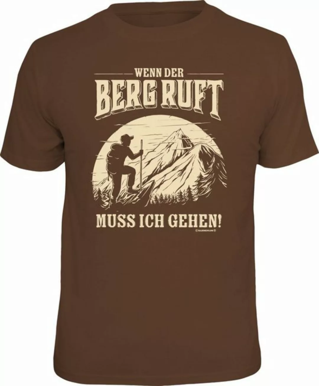 Rahmenlos T-Shirt für den Bergsteiger: Wenn der Berg ruft muss ich gehen! günstig online kaufen