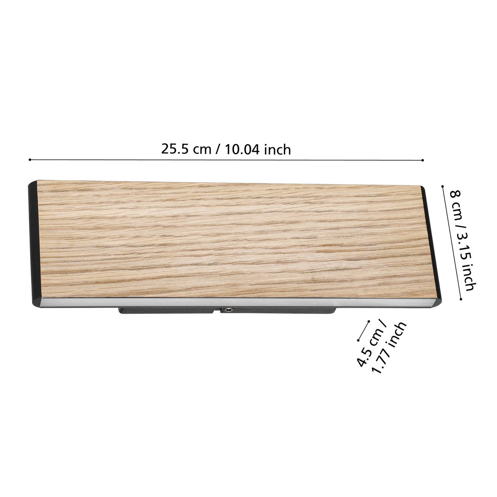 EGLO Stars Of Light LED-Wandleuchte Climene, holzdekor, Alu günstig online kaufen