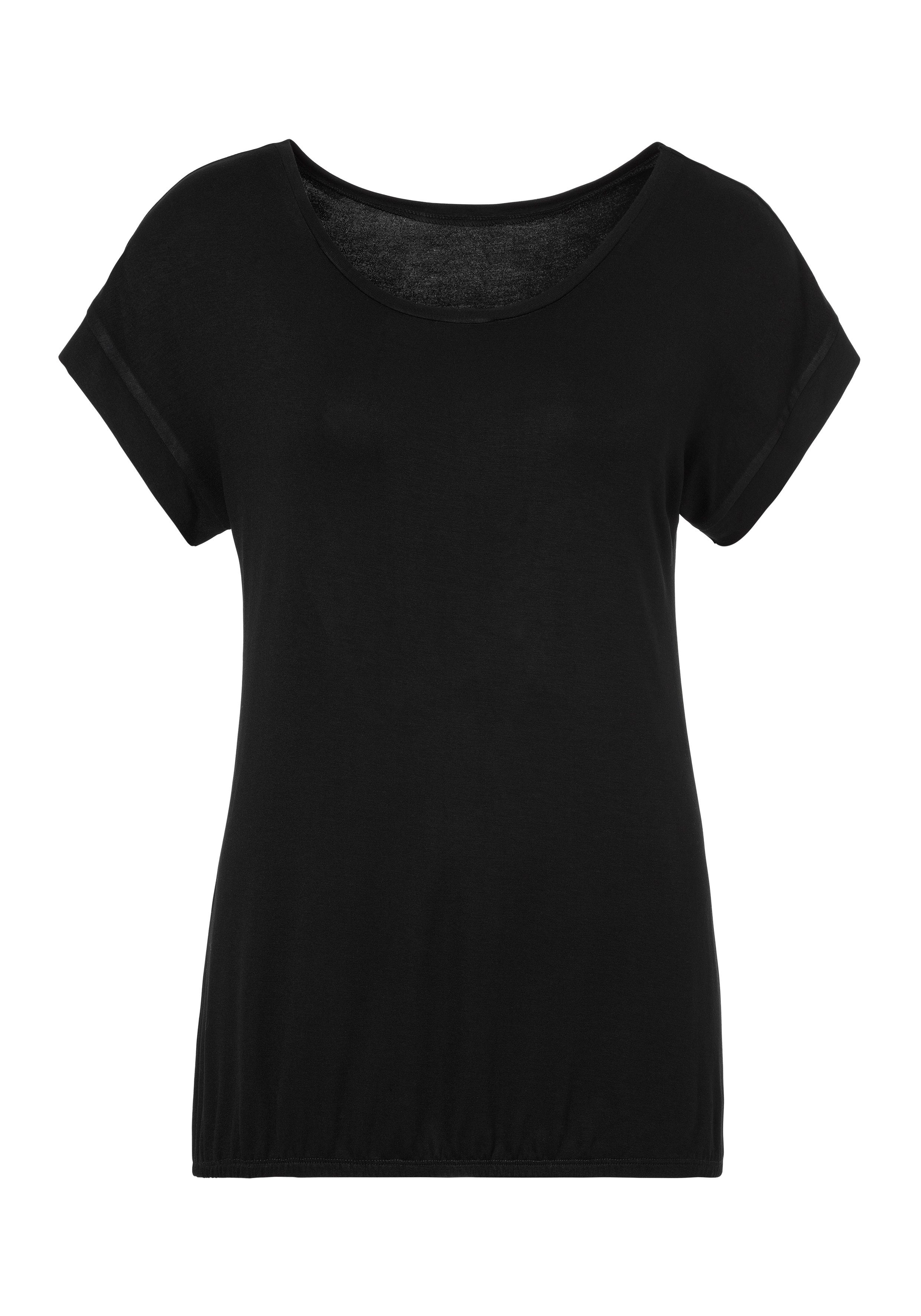 Vivance Kurzarmshirt mit Gummizug im Bund günstig online kaufen