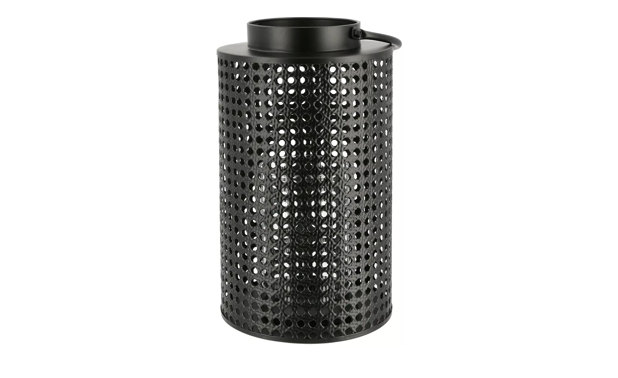 Windlicht - schwarz - Metall, Glas - 31,3 cm - Sconto günstig online kaufen
