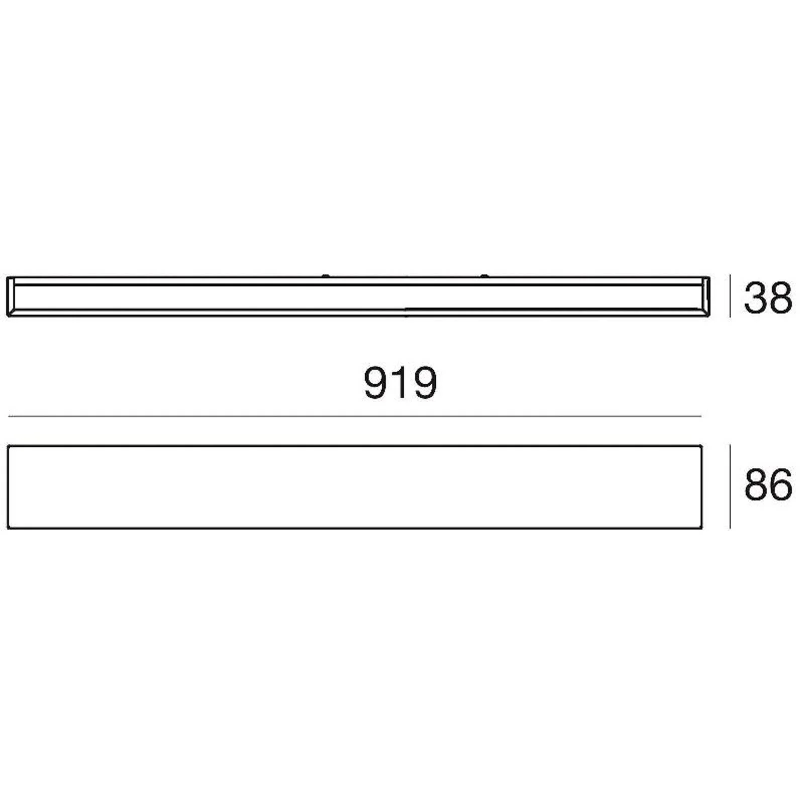 LED-Wandleuchte Box W2 Bi-Emission, B 91,9 cm, weiß, 2700 K günstig online kaufen